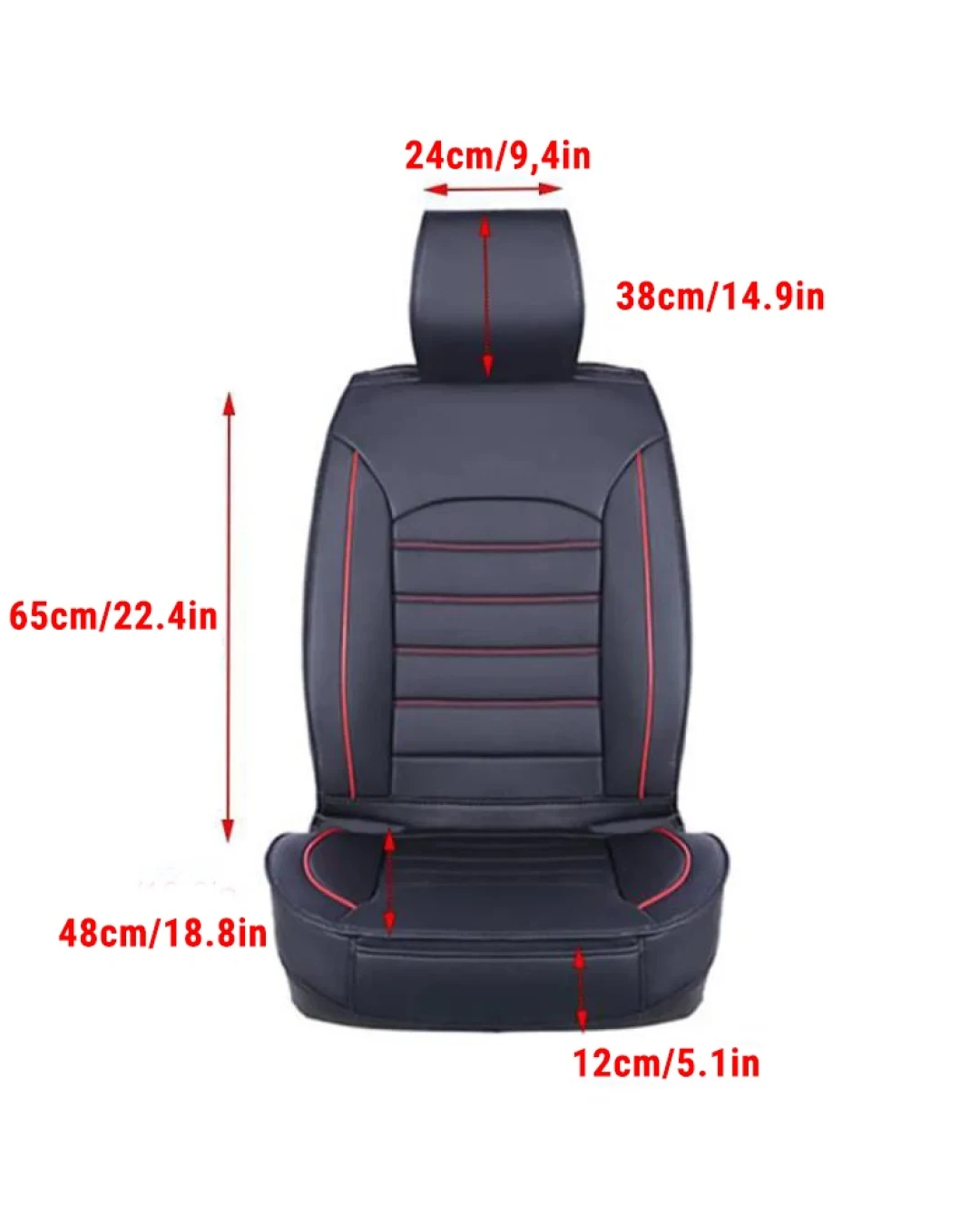 1+1 Комплект от 2 бр. Универсална Кожена Тапицерия Сиви Калъфи За Предни Седалки Сиво