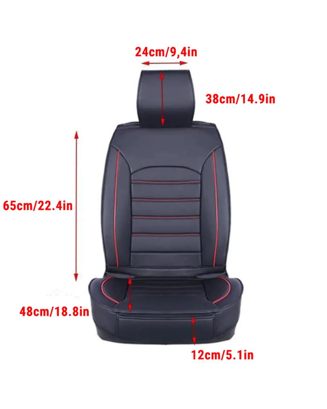 1+1 Комплект от 2 броя Универсална Кожена Тапицерия Калъфи За Предни Седалки Бежови Бежово