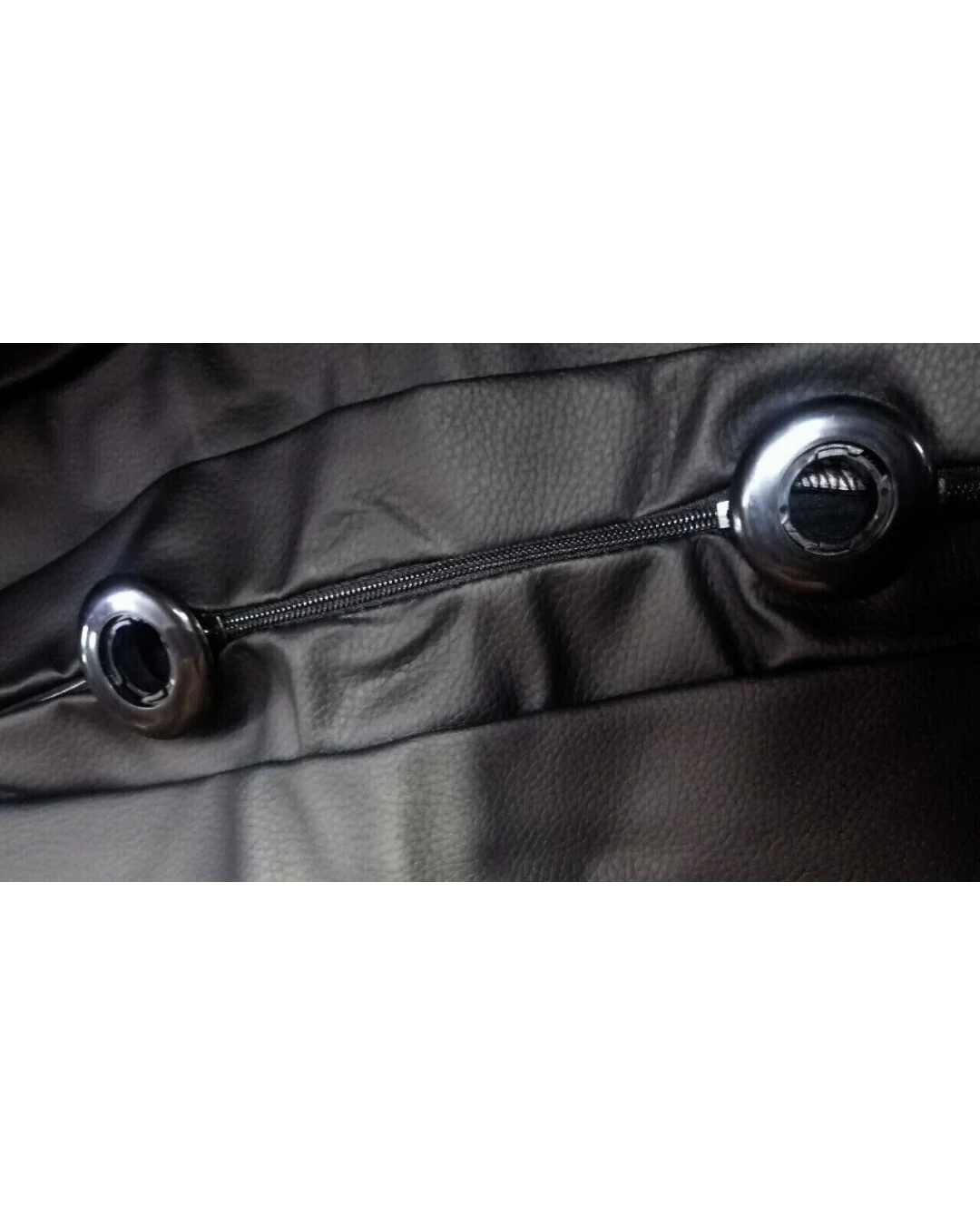 1+1 Комплект универсални калъфи тапицерия за предни седалки на автомобил бус джип еко кожа червено с черно