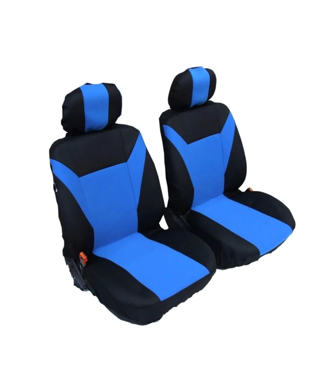 1+1 комплект универсални калъфи / тапицерия за предни седалки на автомобил - текстил - синьо черни