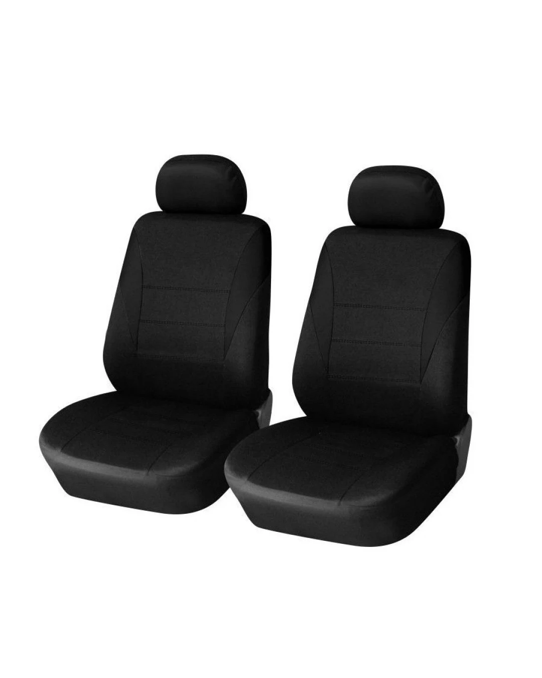 1+1 Нова универсална тапицерия за предни седалки , калъфи за автомобил бус ван текстил в черно-черно