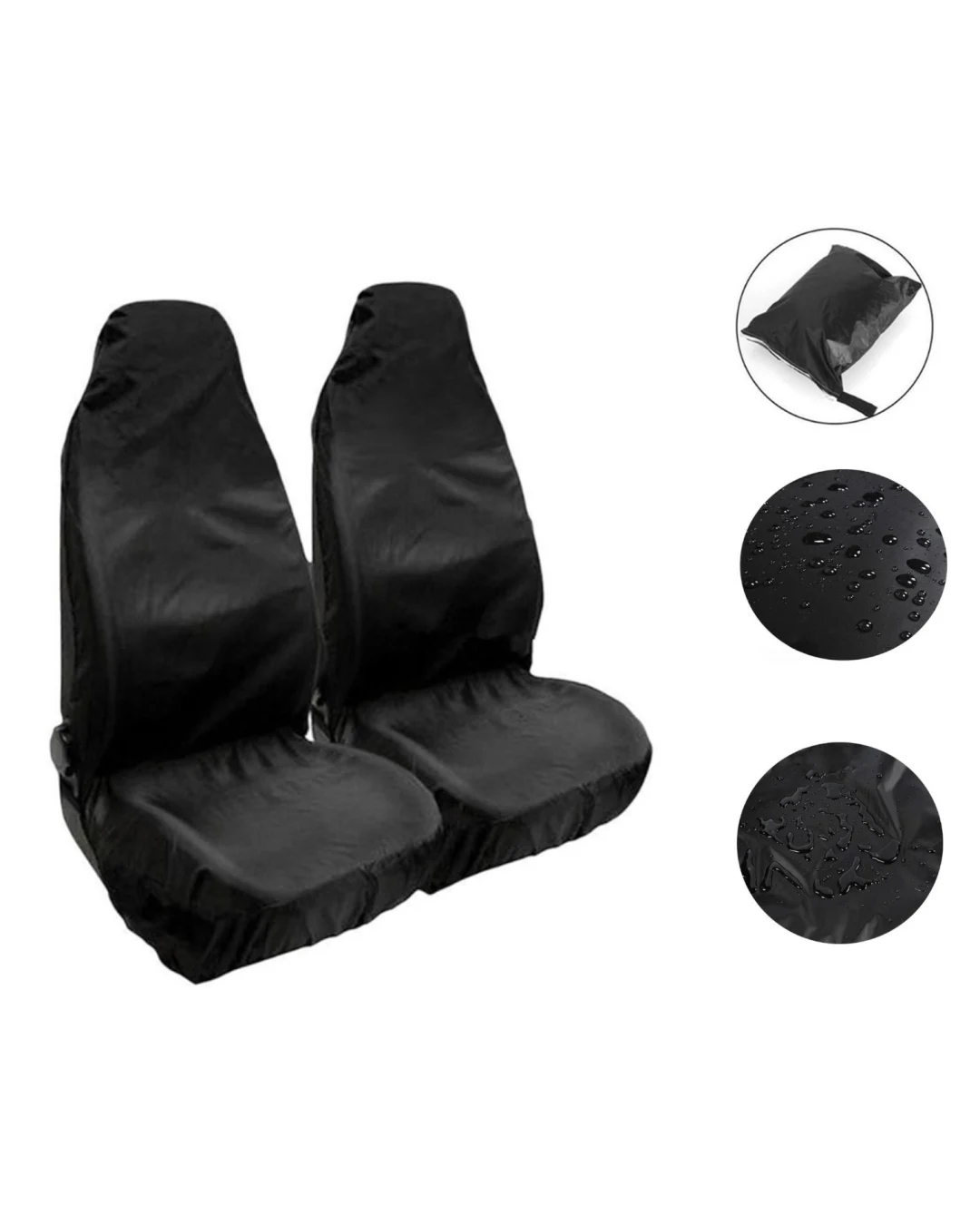 1 + 1 предпазен комплект протектор калъф за предни седалки водоустойчив за автомобил бус ван джип и др. 132x54cm