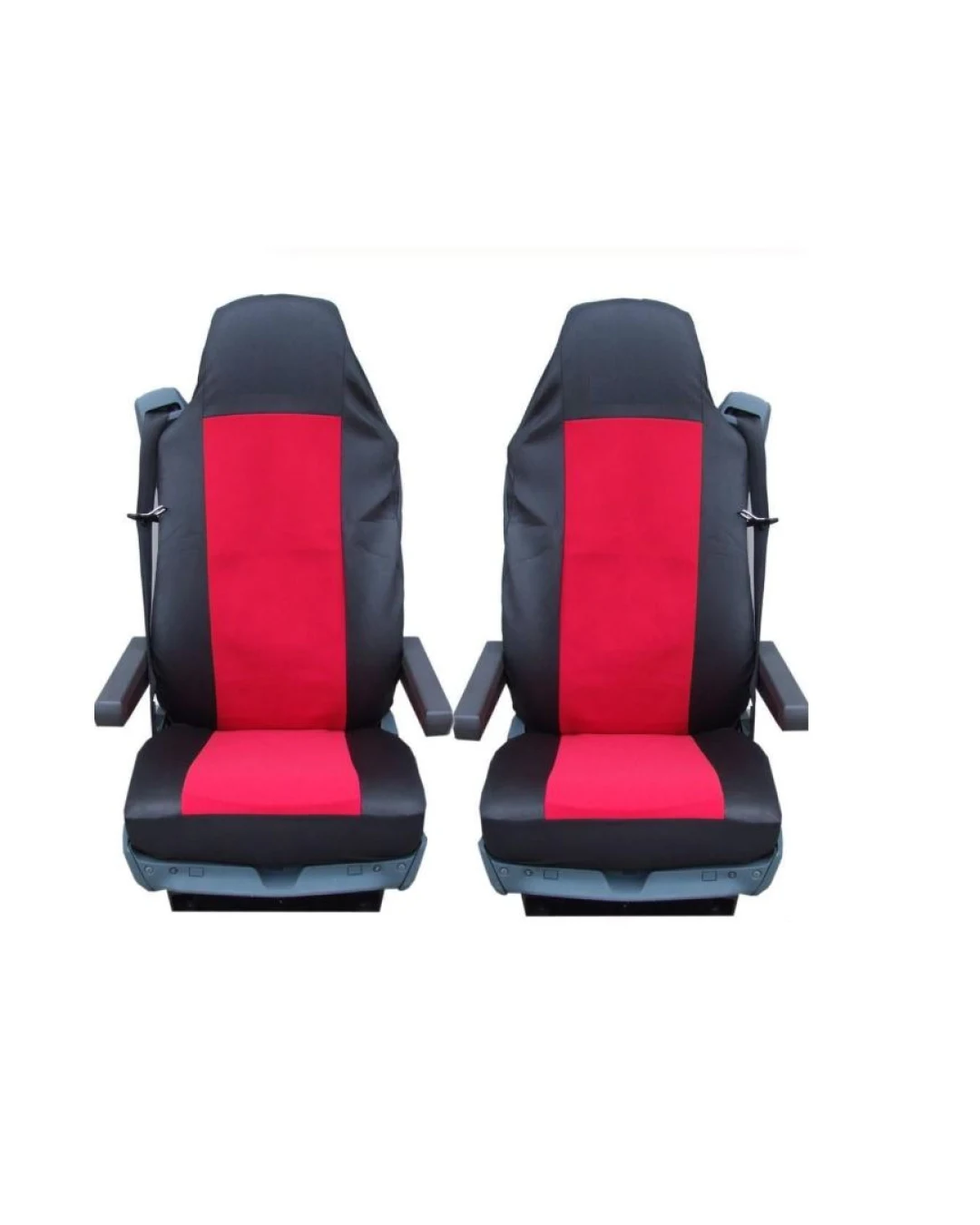 1+1 Тапицерия (калъфи) за седалки за камиони DAF, червени