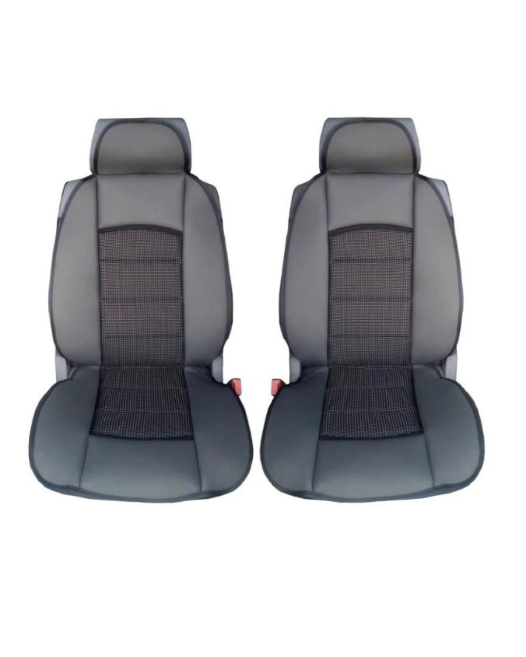 1 + 1 Универсални калъфи, тапицерия за предни седалки, Масажор, високо качествен текстилен материал, Черно TAP112