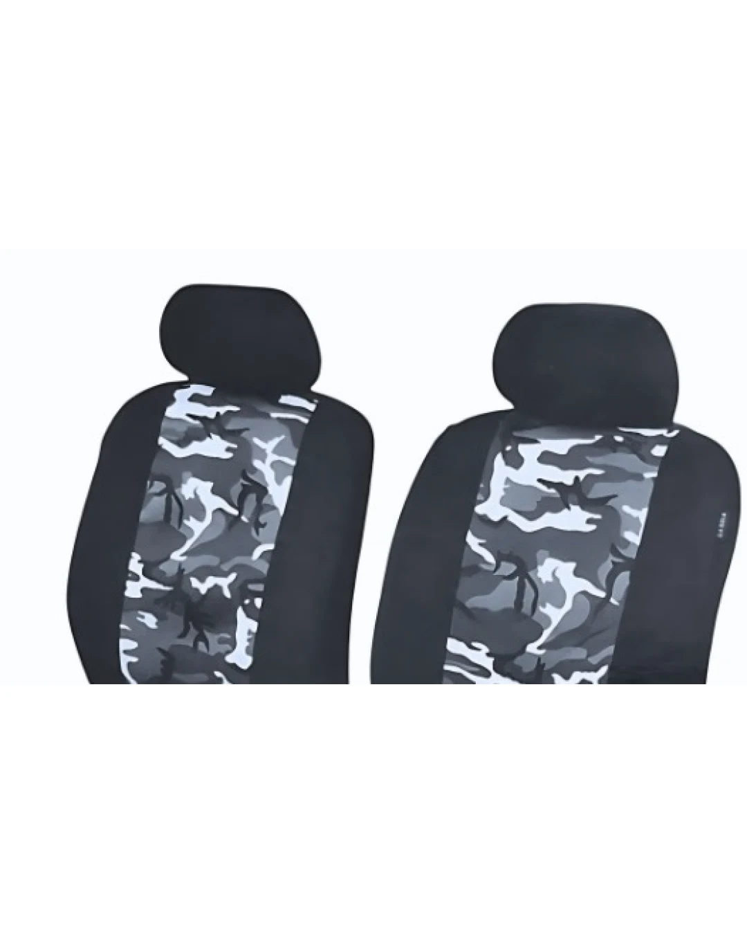 1+1 Универсални калъфи, тапицерия за предни седалки за автомобил , бус , джип цвят черно-сив камуфлаж