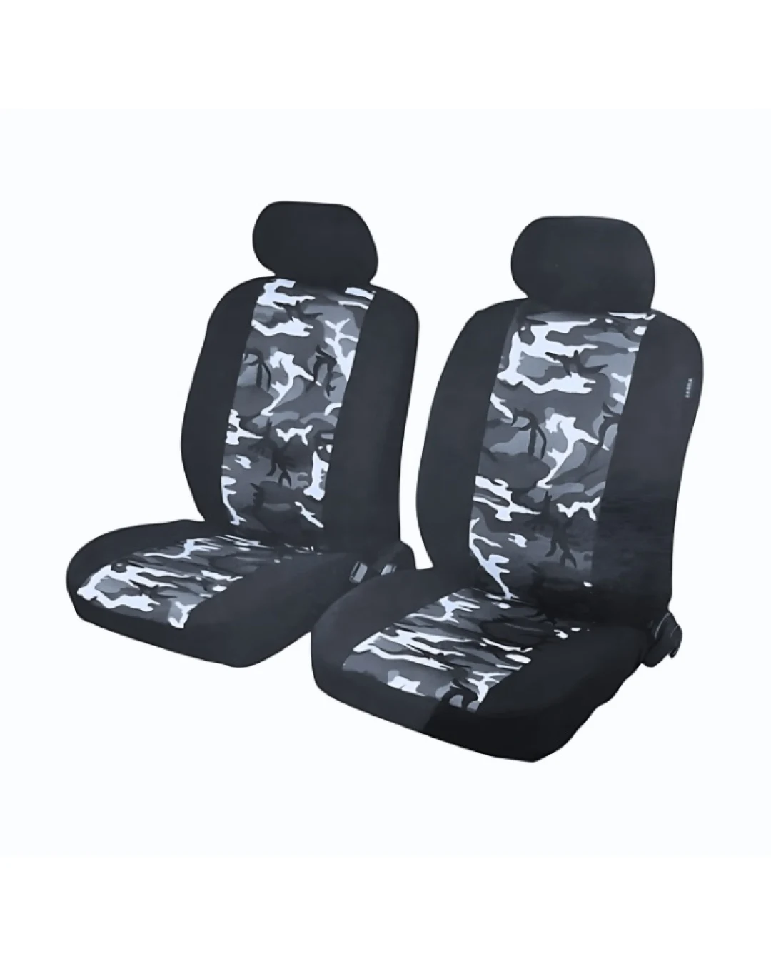 1+1 Универсални калъфи, тапицерия за предни седалки за автомобил , бус , джип цвят черно-сив камуфлаж