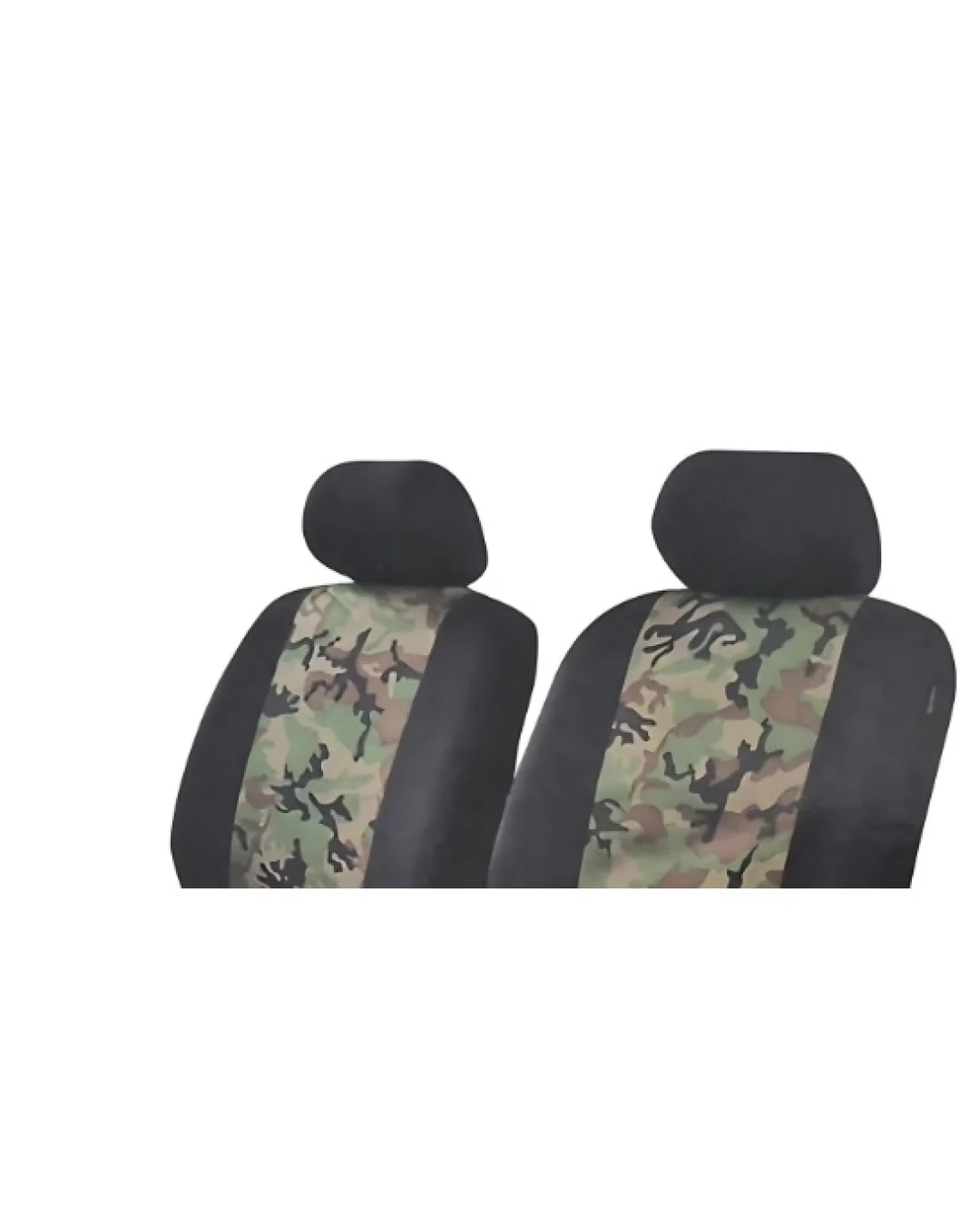 1+1 Универсални калъфи, тапицерия за предни седалки за автомобил , бус , джип цвят черно-зелен камуфлаж