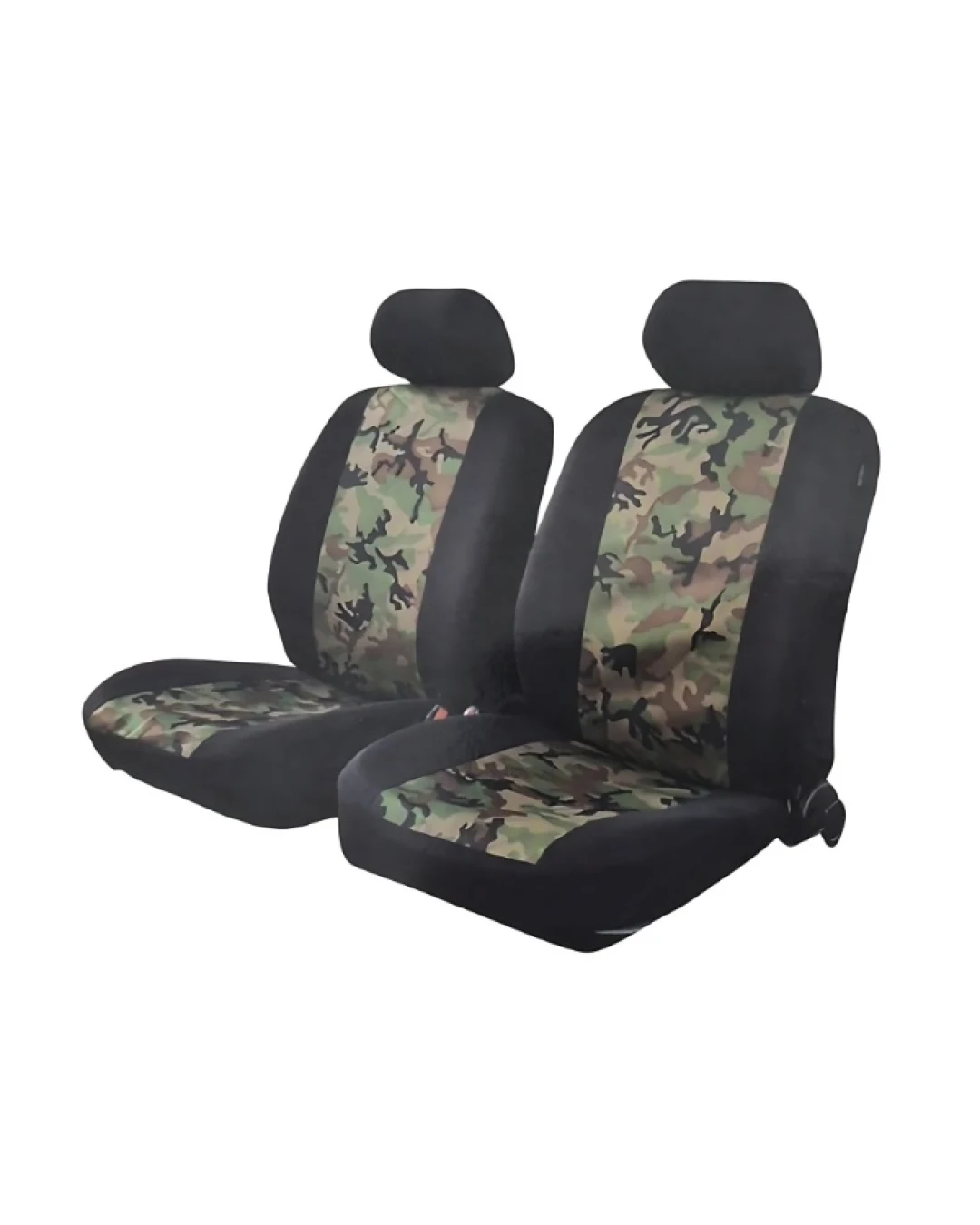 1+1 Универсални калъфи, тапицерия за предни седалки за автомобил , бус , джип цвят черно-зелен камуфлаж