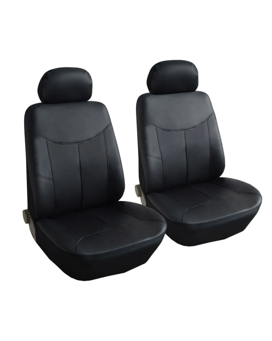 1 + 1 Универсални калъфи за предни седалки на автомобил бус , тапицерия от еко кожа в черно