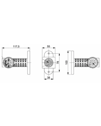 1 Брой 12см LED Лед Габарит, Рогче, 12V-24V, 3 SMD Диода, Тройна Функция, Червена, Бяла, Жълта Светлина, 3D Светлинен Ефект