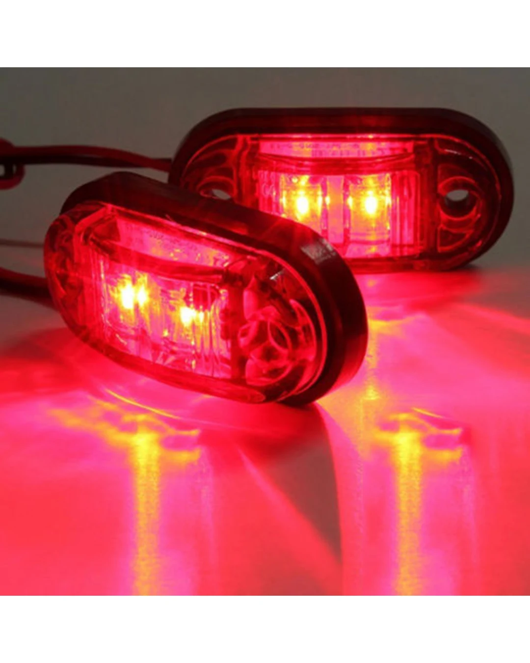 1 Брой 24V Червен Led Лед Диоден Маркер Габарит Токос - За Бусове Камиони Ремаркета