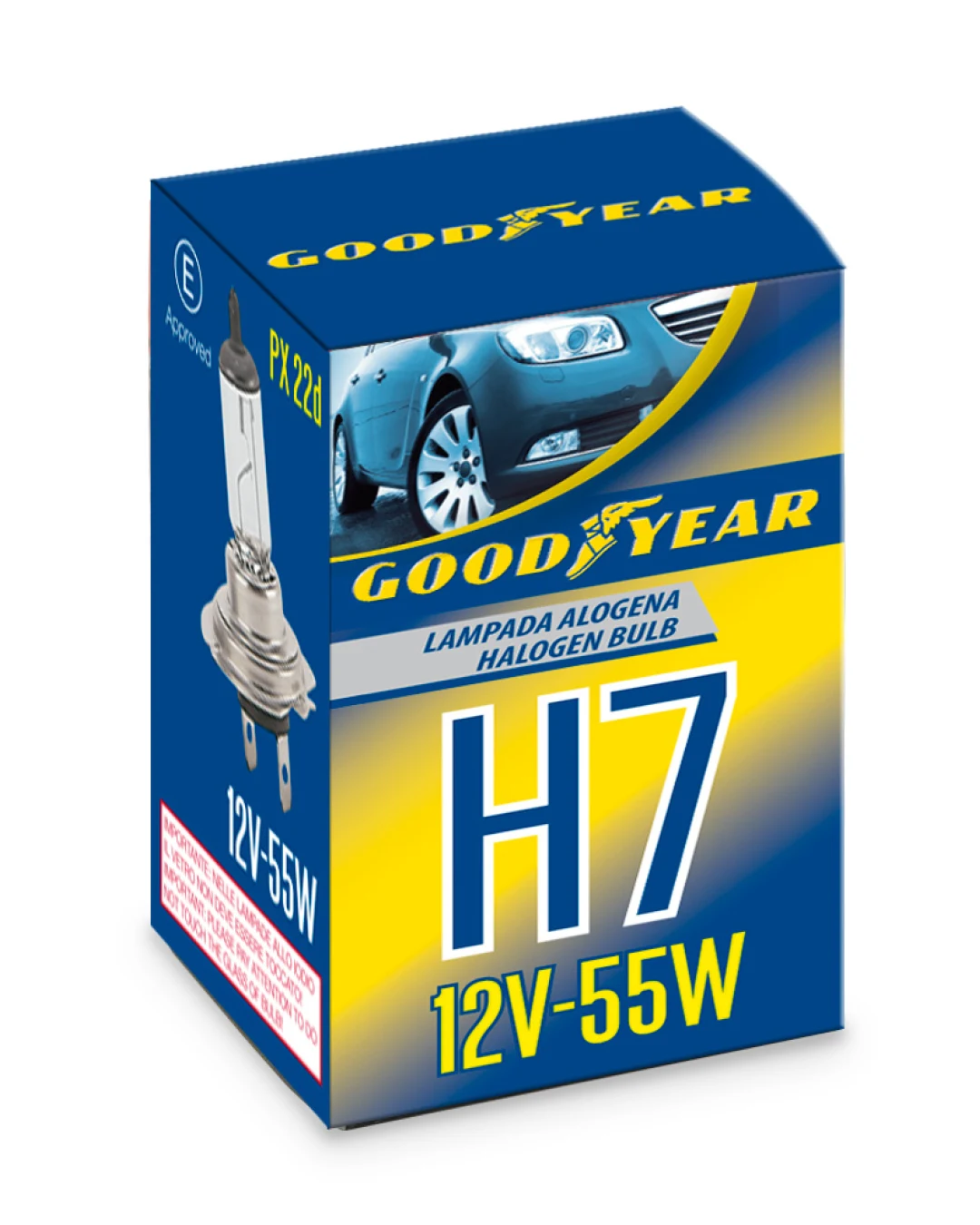 1 брой халогенна крушка H7 Х7 12V 60 / 55W P14,5s 5000K E4 Goodyear Гудиър