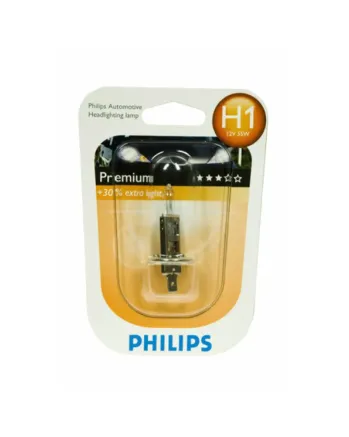 1 брой Халогенна крушка за фар H1 +30% светлина 55W 12V Philips