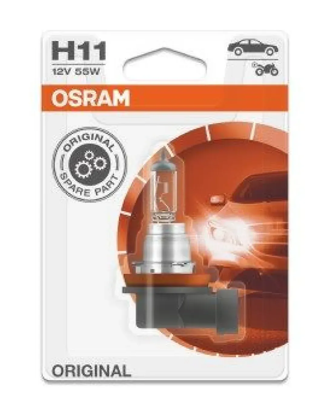 1 Брой Халогенна крушка за фар Osram H11, 12V, 55W