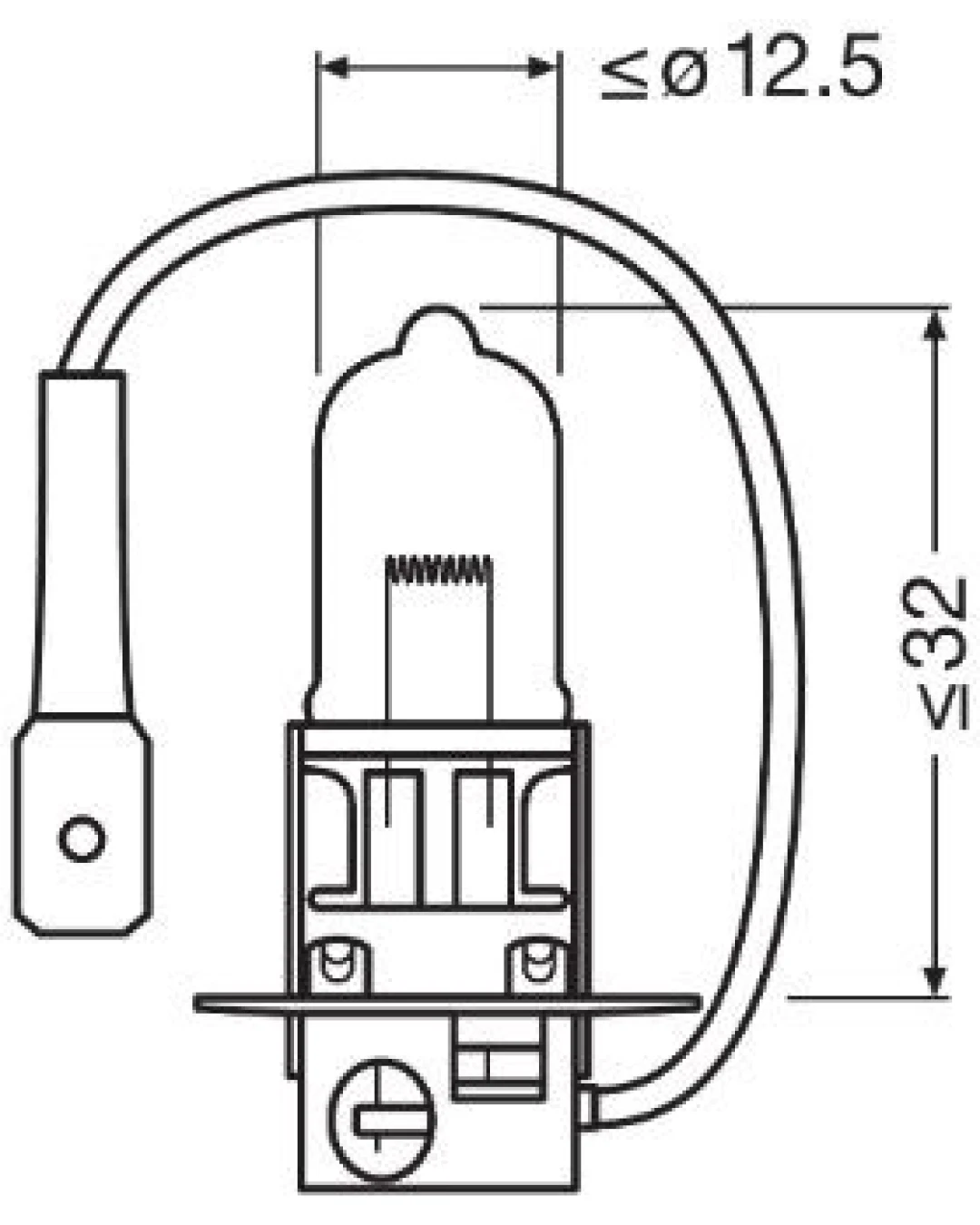 1 Брой Халогенна крушка за фар Osram H3 Standard, 12V, 55W