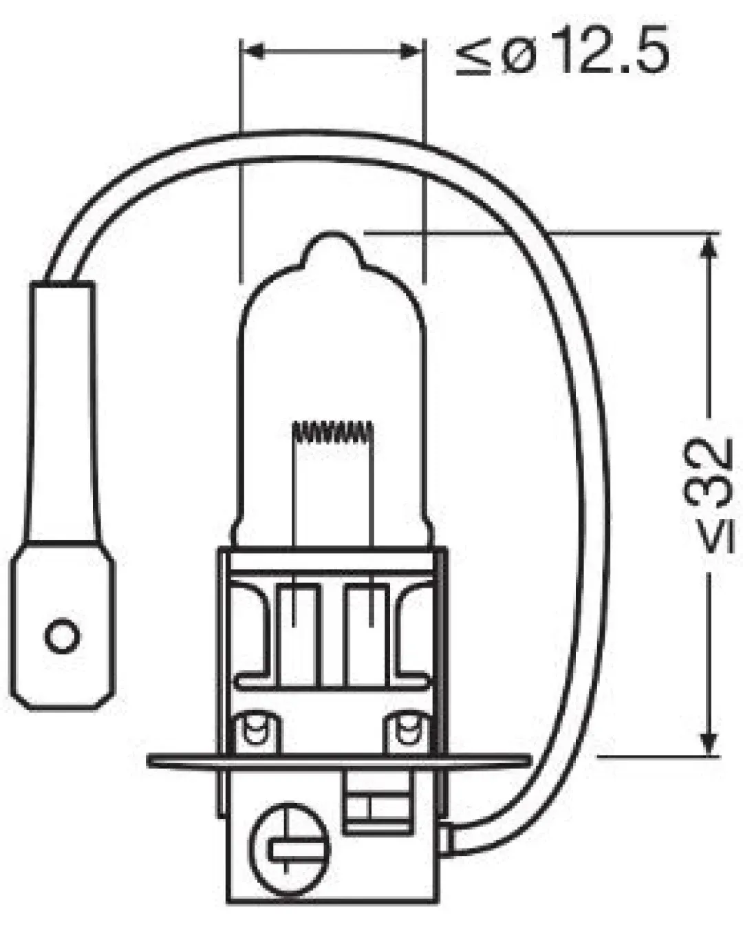 1 Брой Халогенна крушка за фар Osram H3 Standard, 12V, 55W