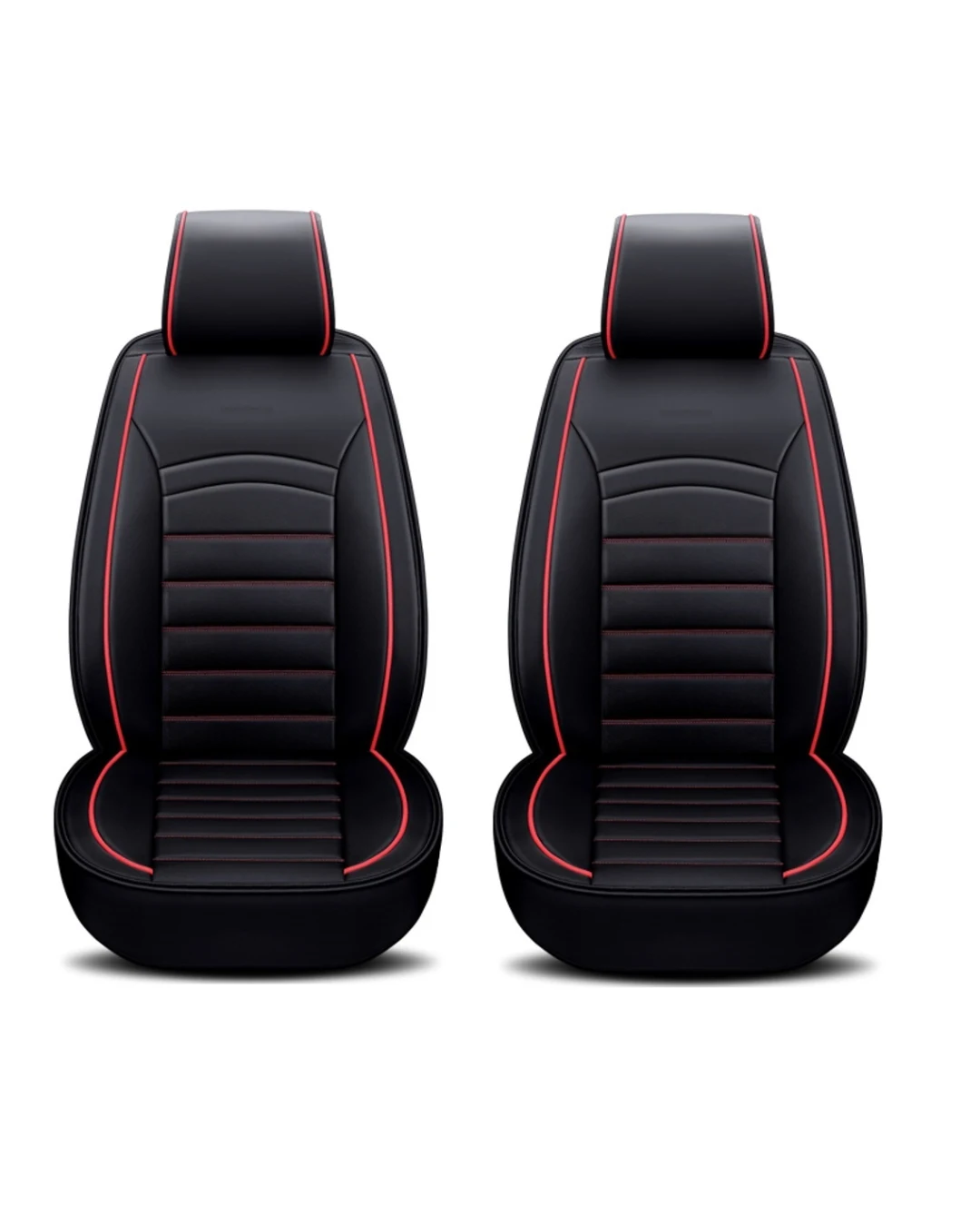 1 Брой Калъф За Предна Седалка Универсална Кожена Тапицерия Черно и Червено TAP777