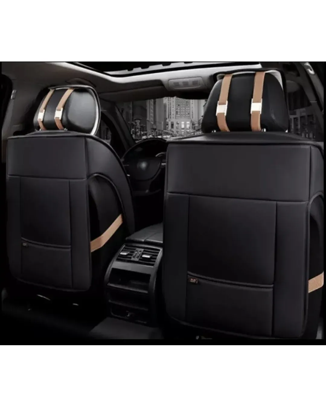 1 Брой Калъф За Седалка Универсална Кожена Тапицерия В Сиво