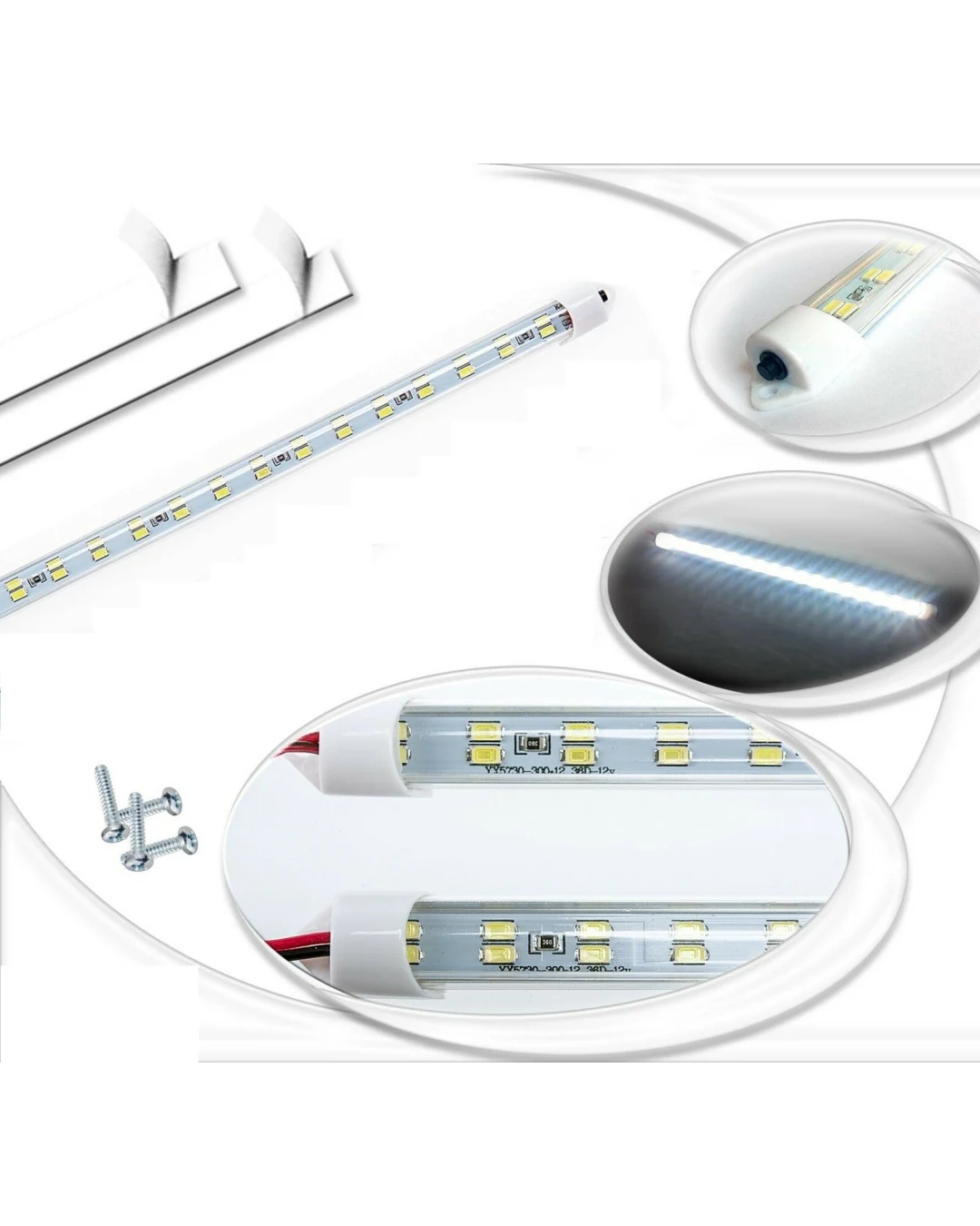 1 брой Лед Интериорна Диодна Лампа, Тръба, 32см 36 LED, Бяла Светлина, 12V, 2.25W , За Автомобил, Бус, Ван, За Дома или Офиса