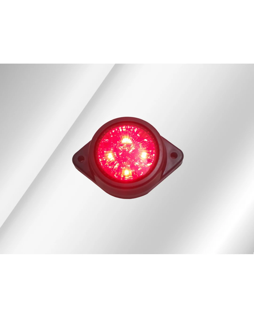1 брой LED ЛЕД червен кръгъл диоден габарит маркер токос 5 диода 24V за камион бус ван каравана платформа кемпер и др. 60 мм