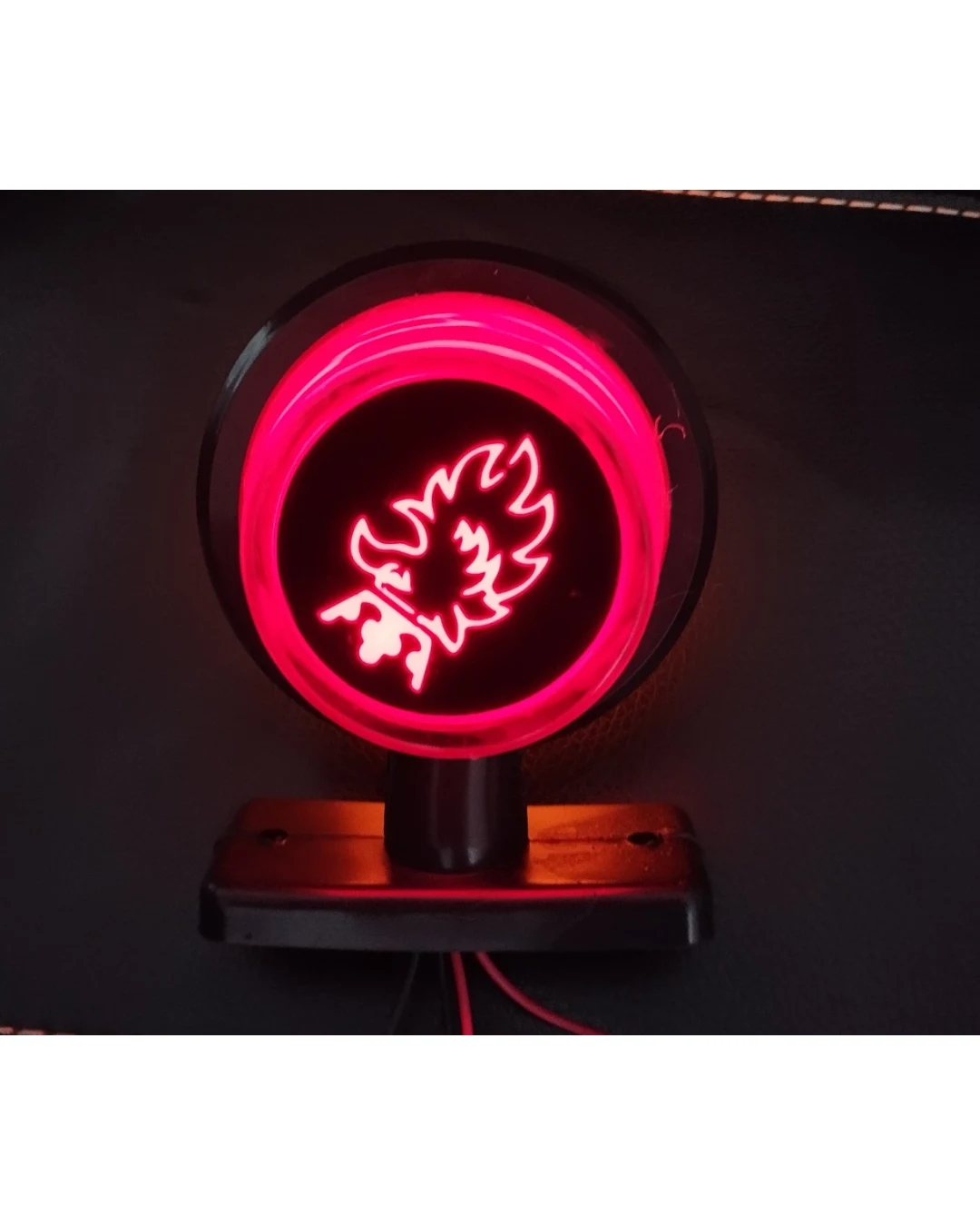 1 брой LED ЛЕД страничен габарит рогче 12 -24V оранжево - червено “old school” Неон Ефект с лого SCA