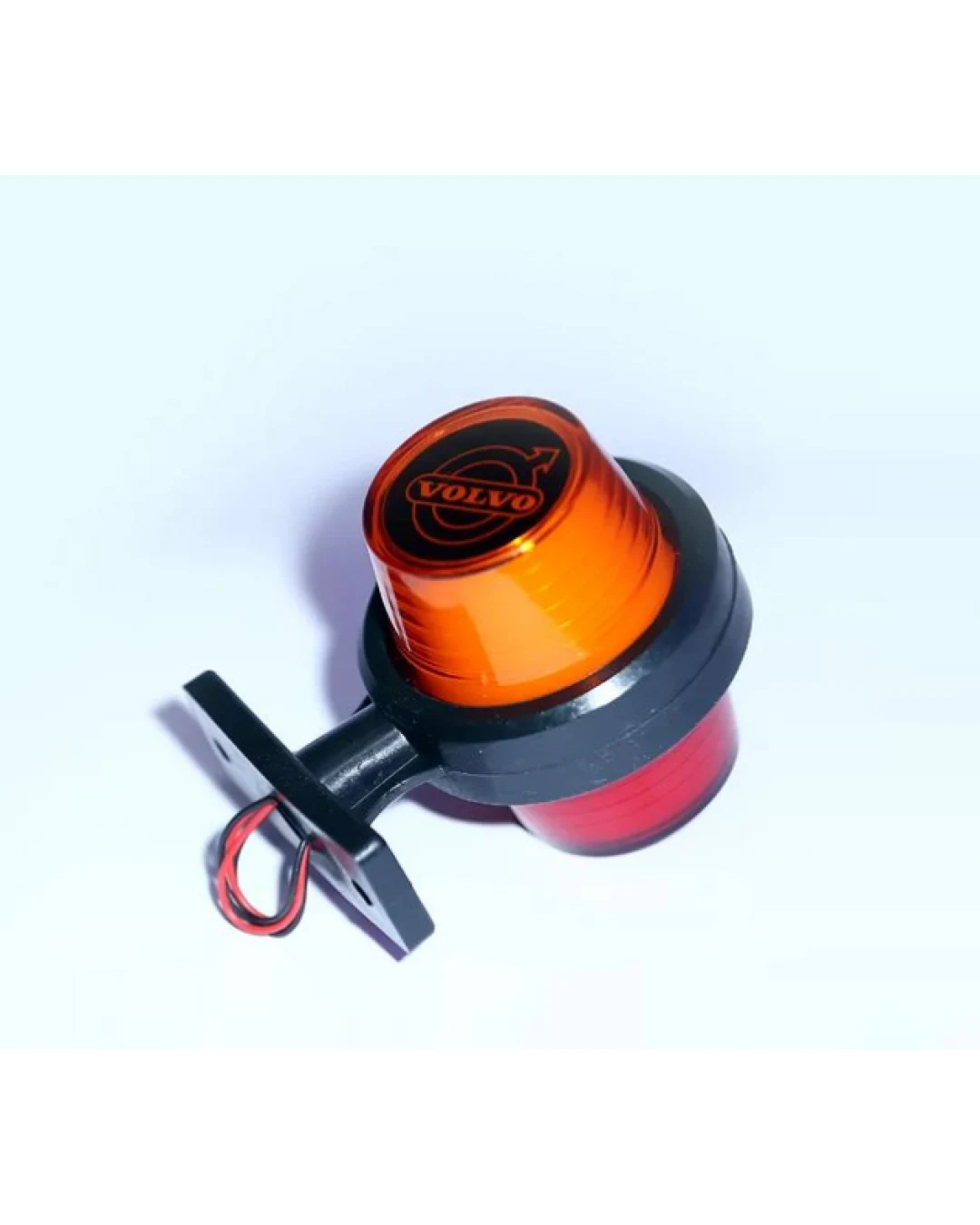 1 брой LED ЛЕД страничен габарит рогче 12 -24V оранжево - червено “old school” Неон Ефект с лого Vol
