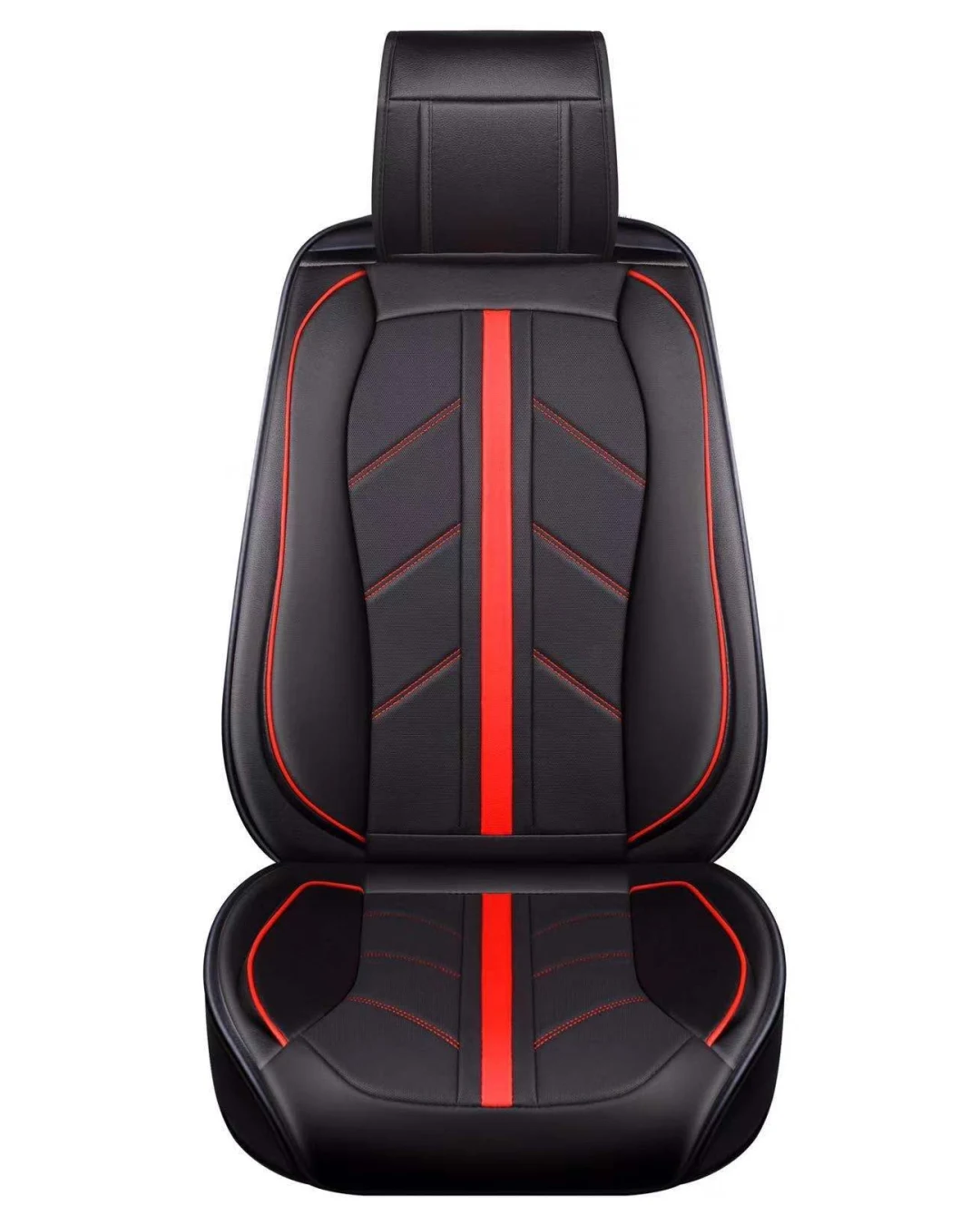 1 Брой Универсална Авто Тапицерия За Седалка Еко Кожа Лукс Sport Черно-Червено