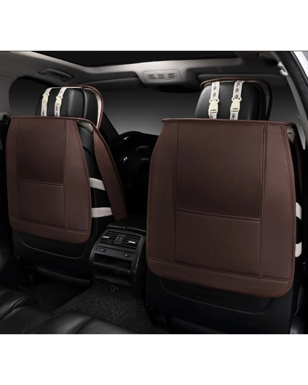 1 Брой Универсална Кожена Тапицерия Кафяв Калъф За Седалка