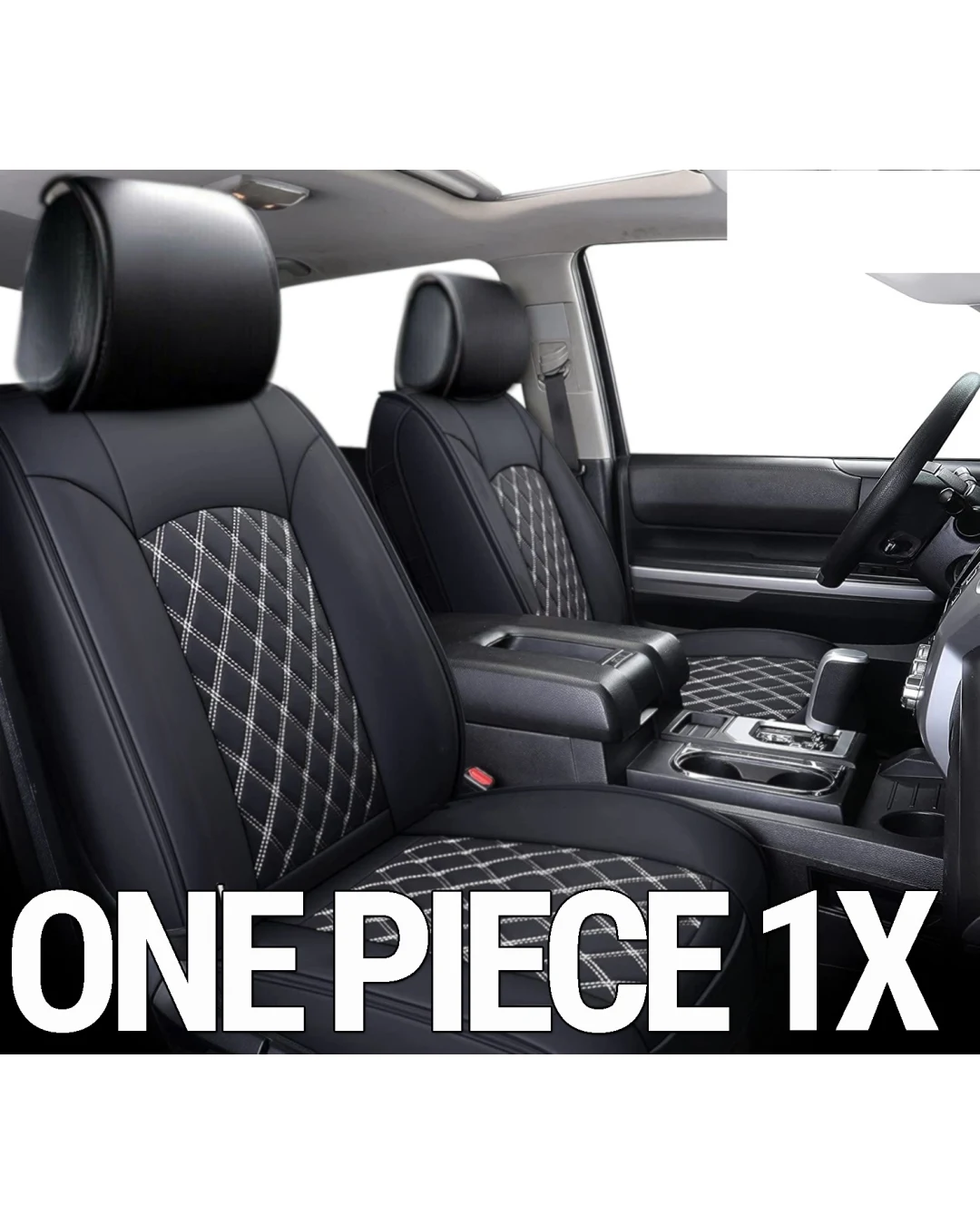 1 Брой Универсална Кожена Тапицерия Калъф За Предна Седалка Черна Със Сив Шев