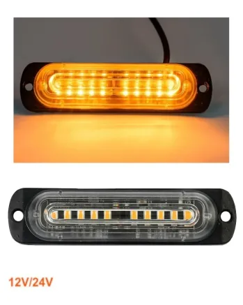 10 LED Аварийна Лампа За Пътна Помощ , Жълта Блиц Мигаща Светлина 12V