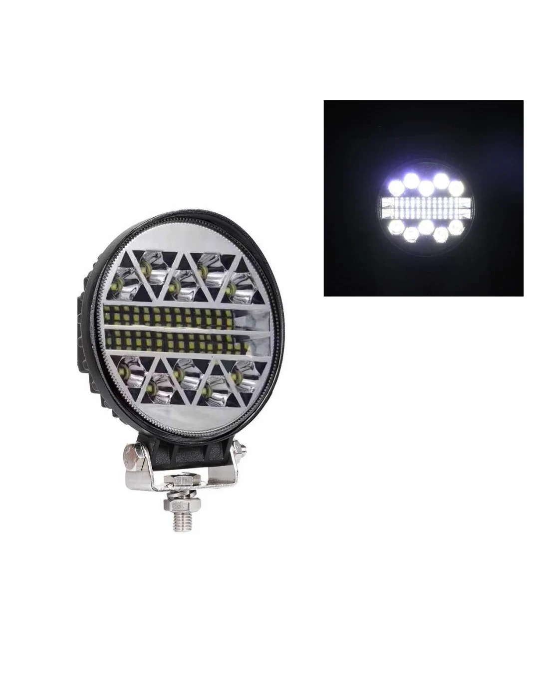 108W LED ЛЕД Диоден Фар Кръгла Работна Лампа Прожектор Задна Светлина 12V 24V