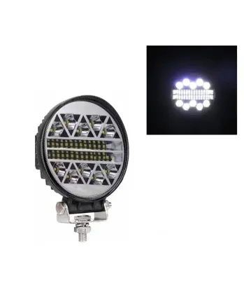 108W LED ЛЕД Диоден Фар Кръгла Работна Лампа Прожектор Задна Светлина 12V 24V