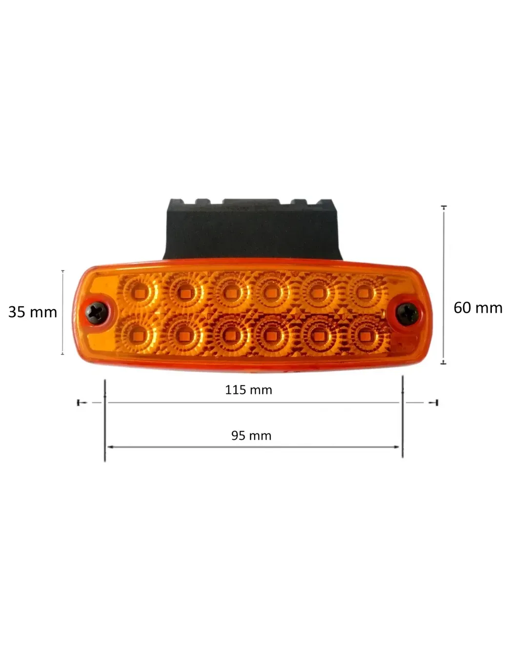 12 LED ЛЕД Аварийна Лампа За Пътна Помощ, Жълта Блиц Светлина, Мигаща, Оранжев, Със Стойка, Водоустойчив, 12V-24V