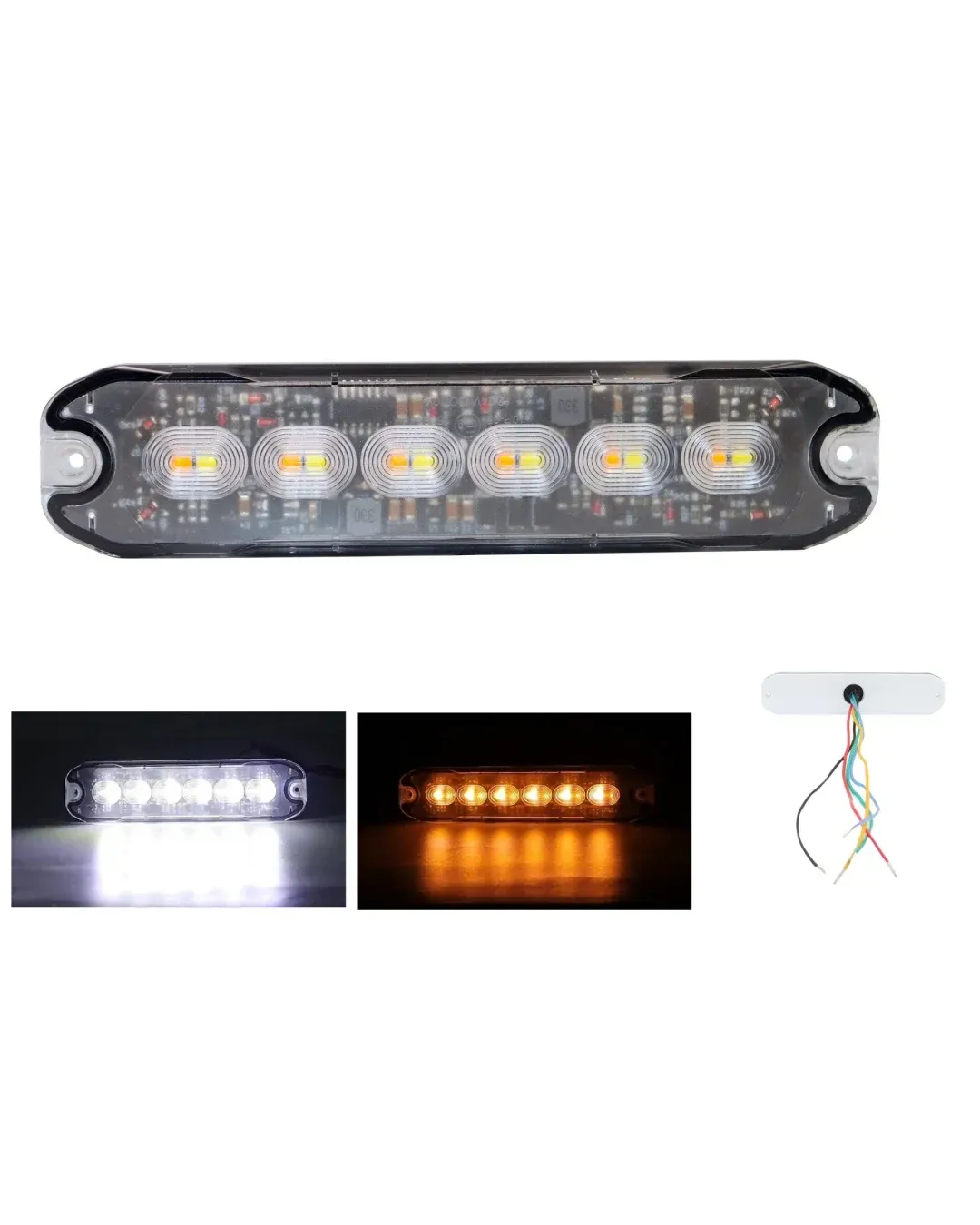 12 LED ЛЕД Комбинирана Жълто-Бяло Аварийна Лампа Блиц Светлина Мигаща За Пътна Помощ Платформа и др. 12-24V