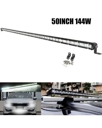 129см 144W Slim Слим Едноредов Мощен Led Bar Лед Диоден Бар Прожектор 12-24V