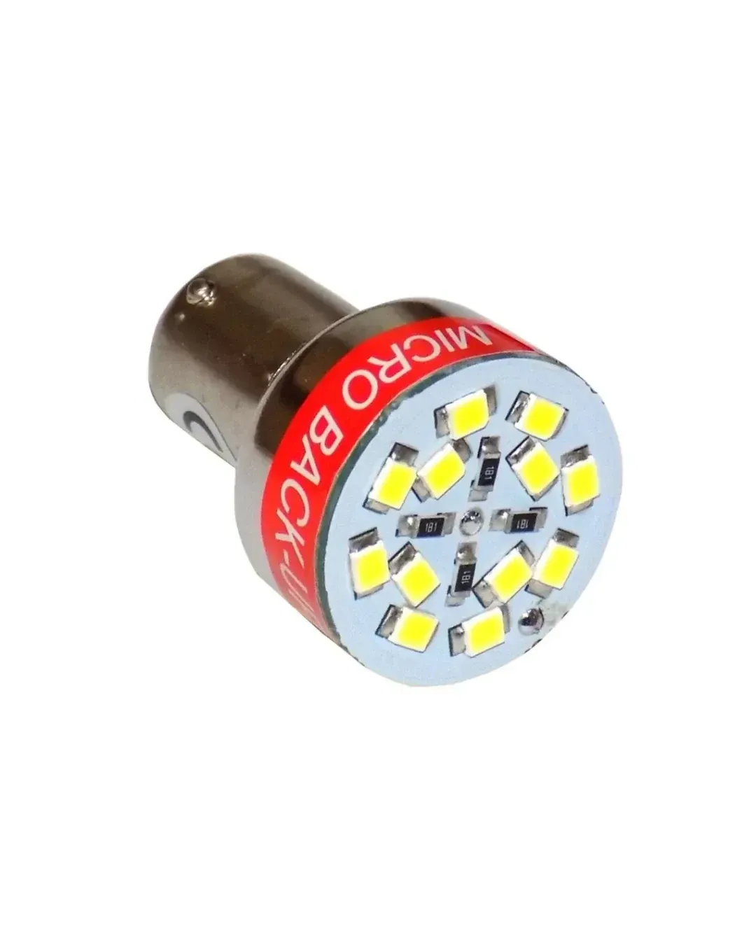 12LED ЛЕД Светодиодна крушка зумер устройство със звукова сигнализация при заден ход 12V бяла P21W BA15S