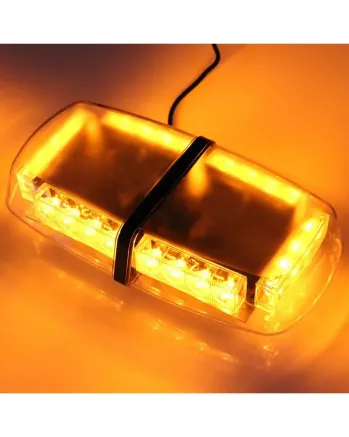 12V 24V лед аварийна сигнална блиц лампа маяк с магнит за пътна помощ 24w