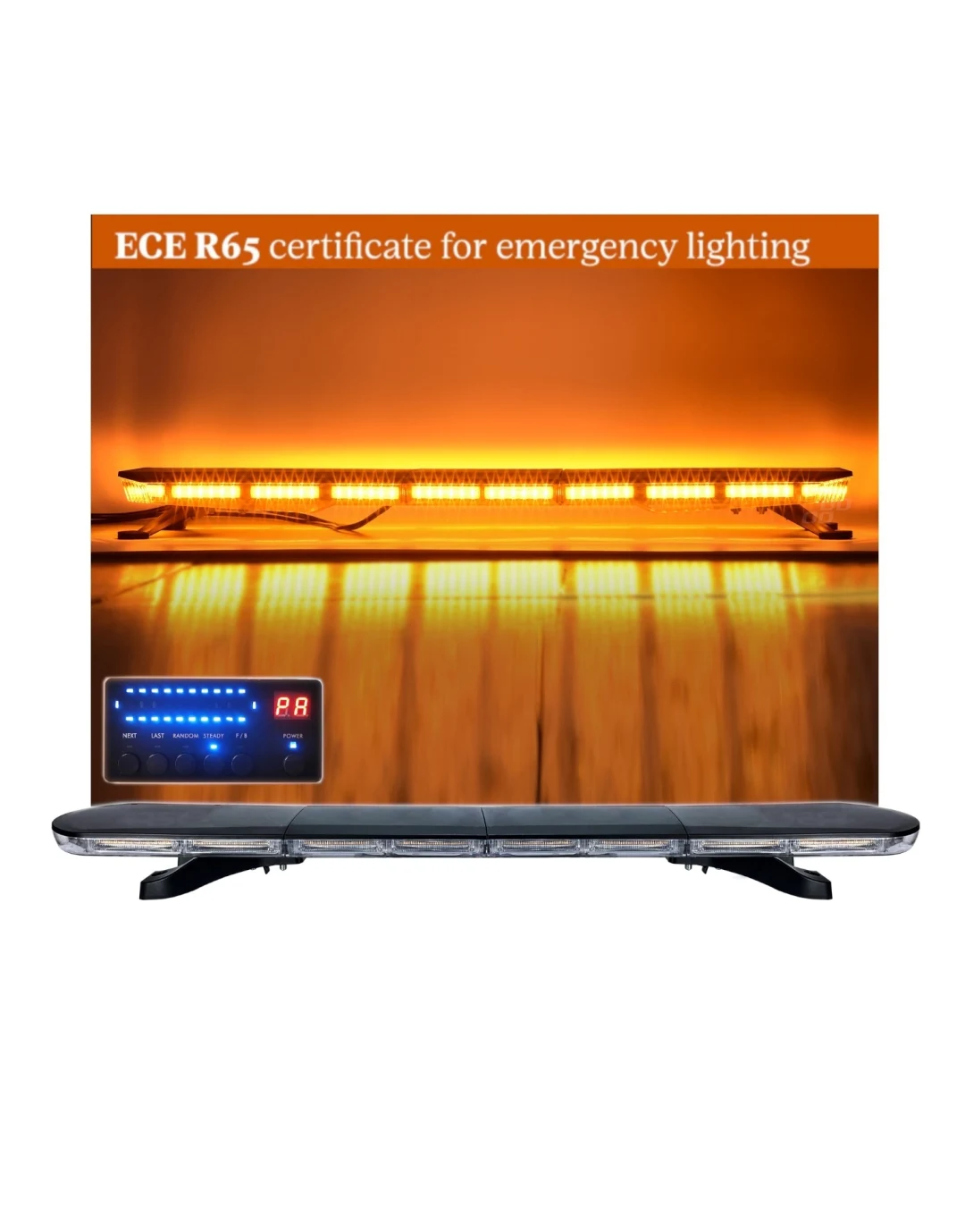 LED Аварийна Лампа Буркан 123 см - 12/24V (Бяло Стъкло)