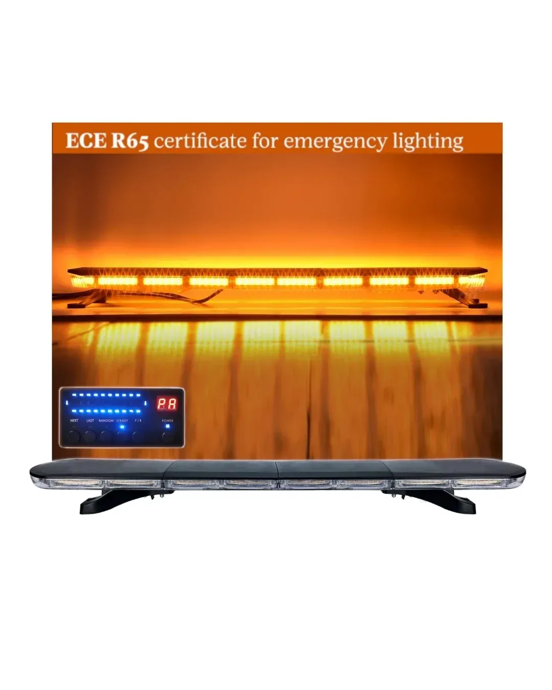 LED Аварийна Лампа Буркан 123 см - 12/24V (Бяло Стъкло)
