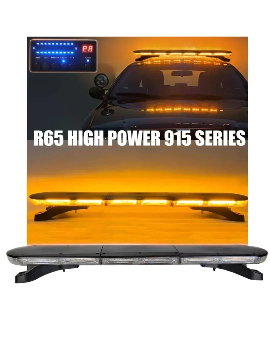 LED Аварийна Лампа Буркан 96 см - 12/24V (Бяло Стъкло)