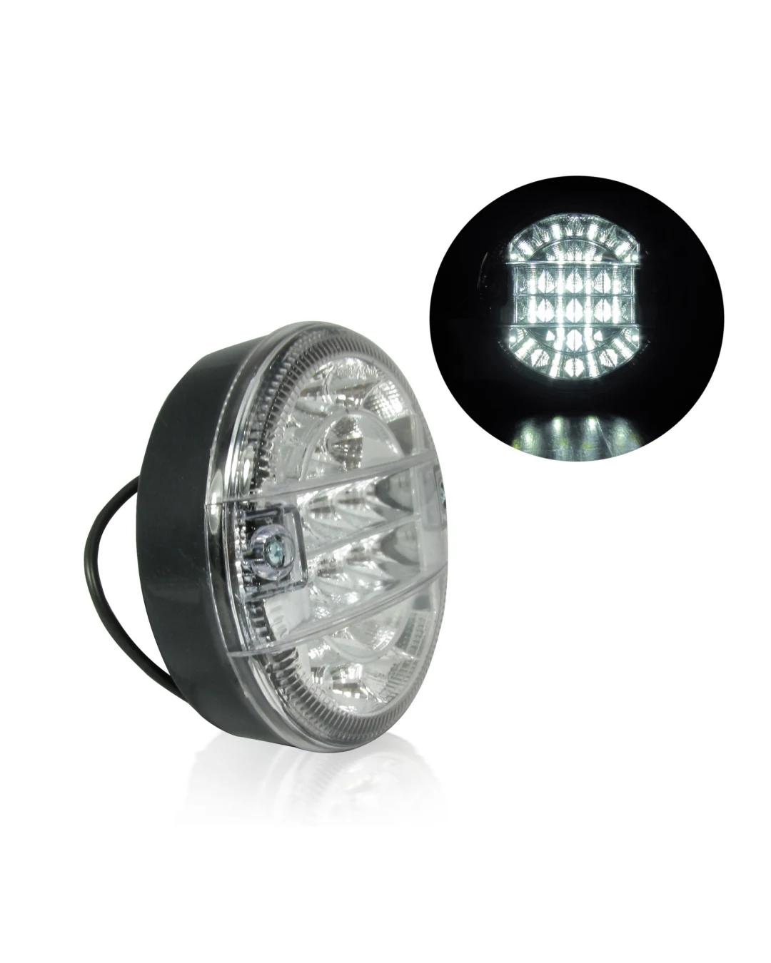 12V - 24V Led Лед Диодна Задна Светлина за Трактор Камион Ремарке Каравана Бяла Светлина