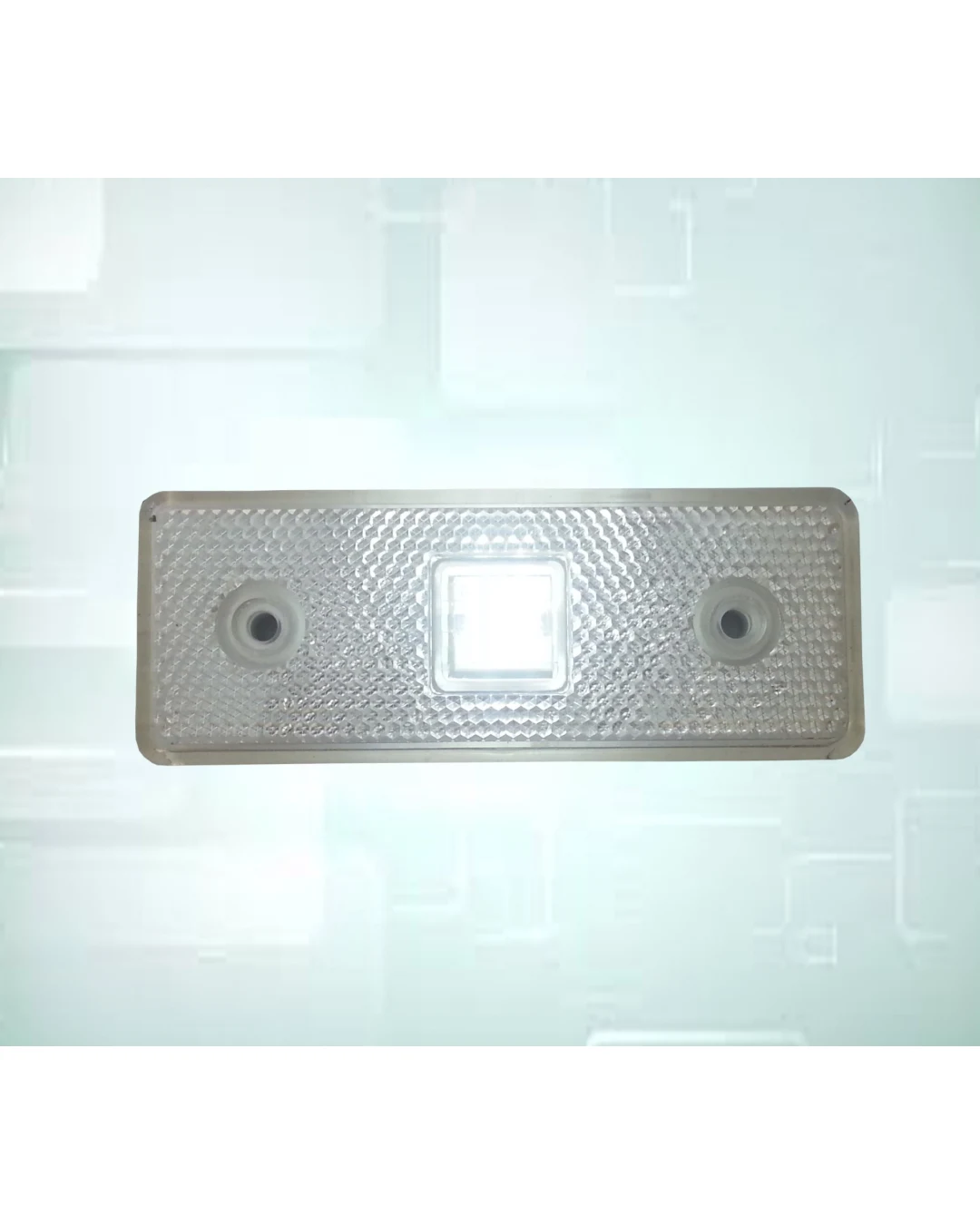 12V Диоден 4 LED ЛЕД Маркер габарит токос светлина за камиони бус ван ремарке каравана - 110 мм х 40 мм - бял MAR030