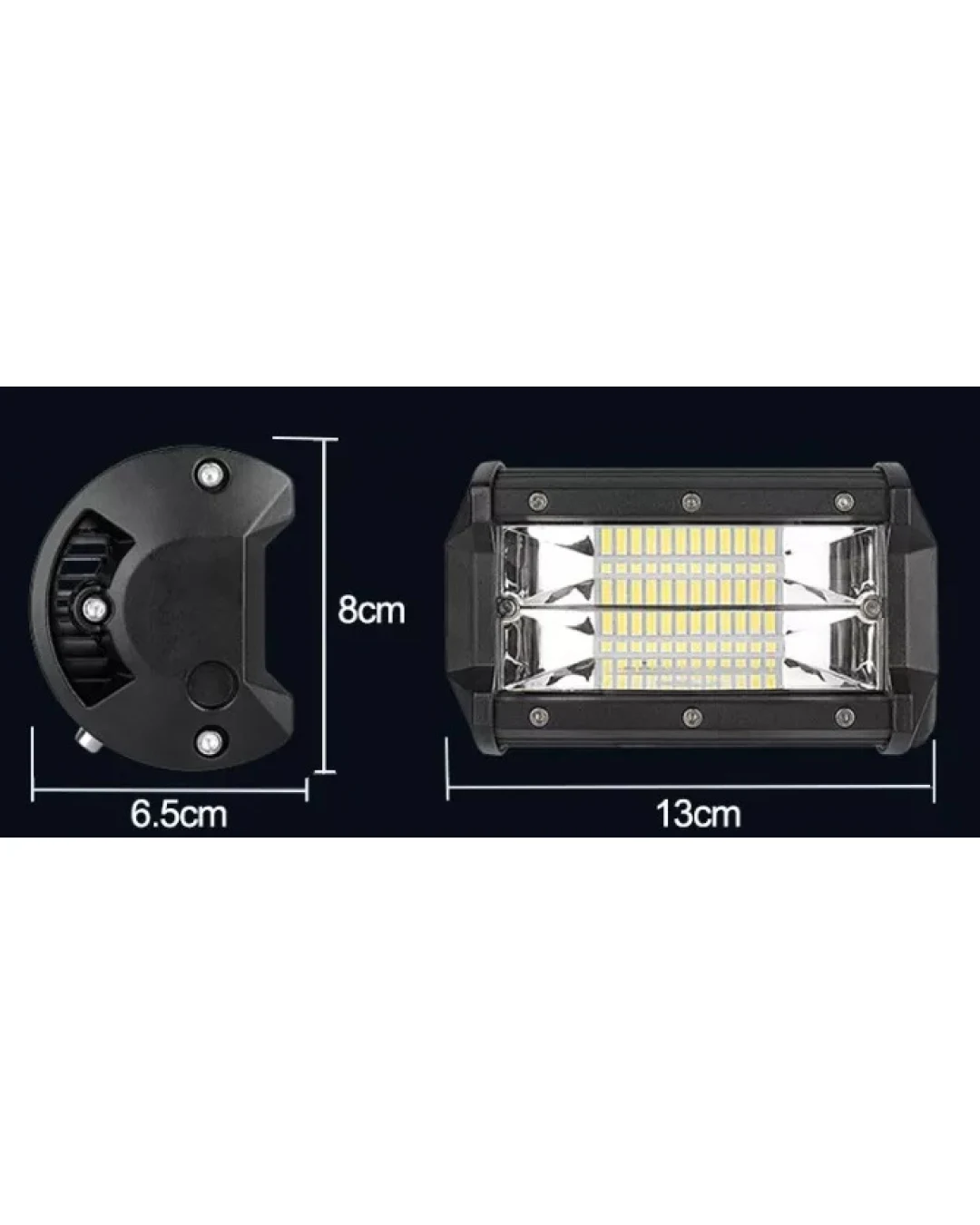 13 См 72W Мощен Лед Диоден Бар 24 Led Халоген Лампа Прожектор 12V 24V