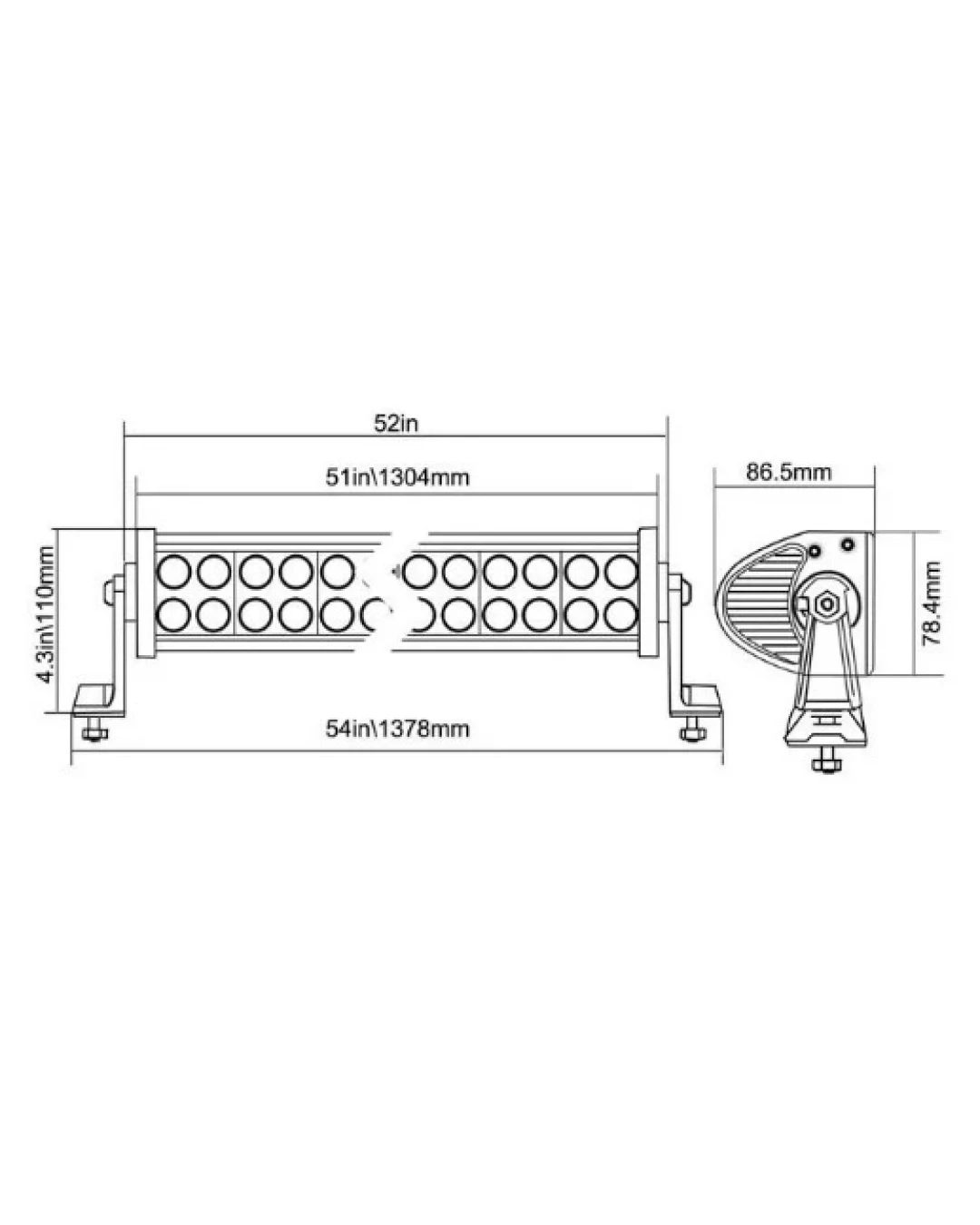 131 См 729W Мощен 7D 7Д Led Bar Лед Диоден Бар Прожектор 12V 24V