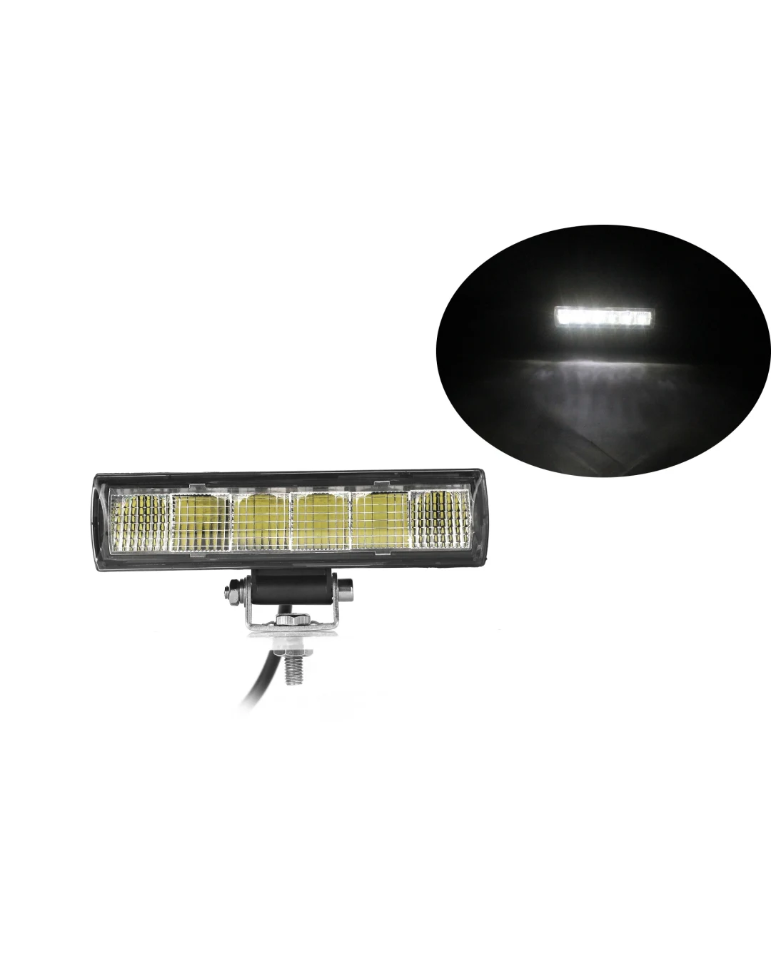 15,4 См LED Лед Бар с Комбинирана Combo Светлина, Е-Mark, 18W, 6 LED, 1500lm, 12V-24V, Автомобил, АТВ, Джип, 4х4, SUV, Offroad, Камион,Ролбар
