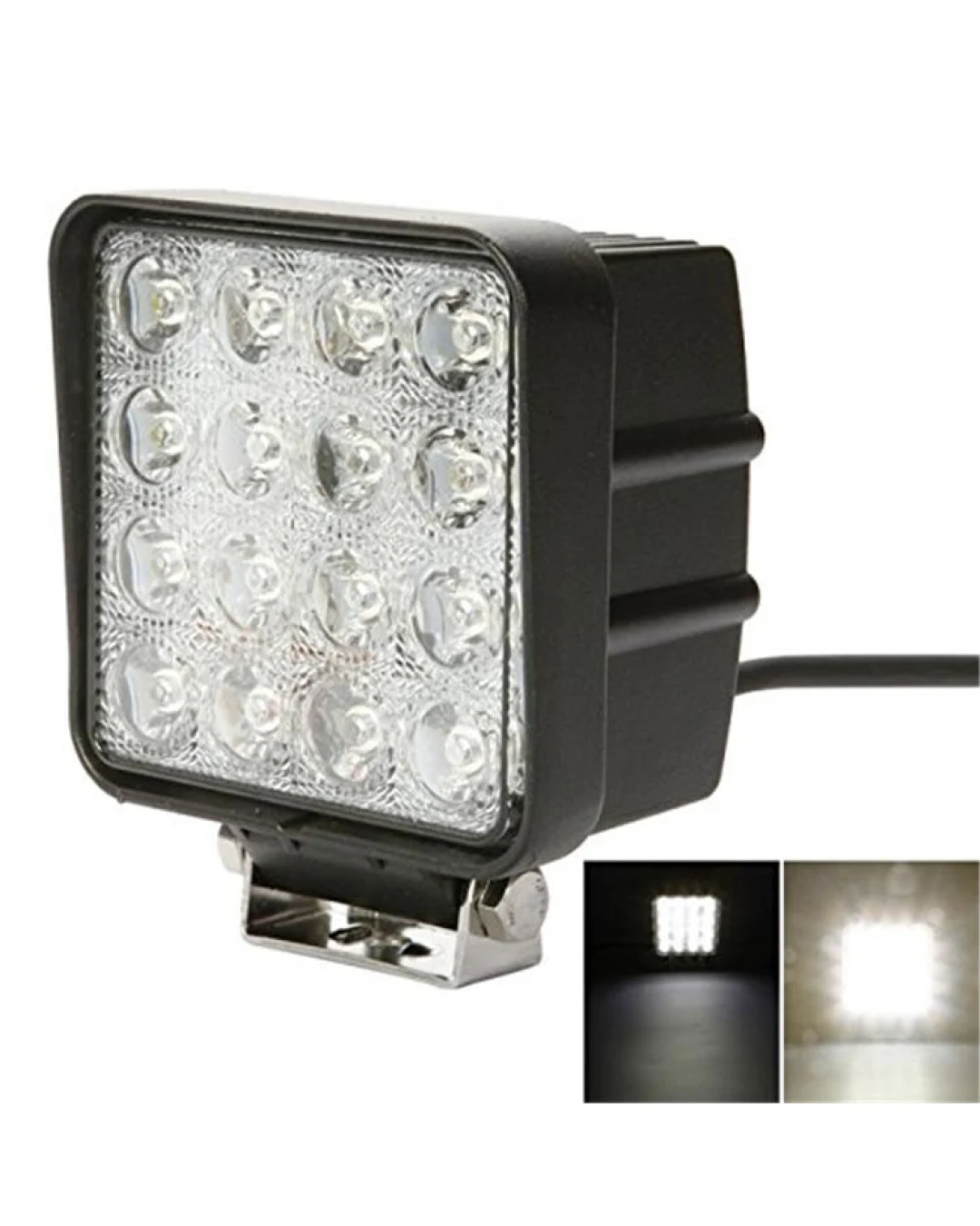 16 LED 48W Халоген Водоустойчива Разпръсната Flood Светлина Работна Лампа 10-30V за Ролбар АТВ, Джип