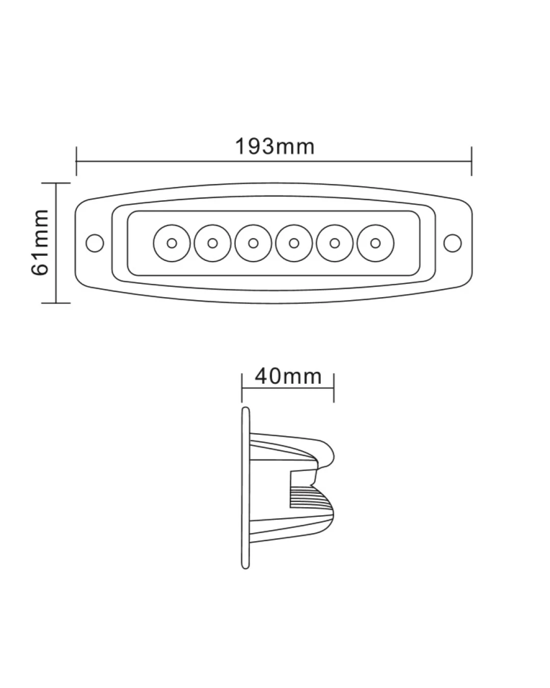 18W LED ЛЕД Диоден Фар Лампа Прожектор Задна Светлина За Вграждане Дневни Светлини