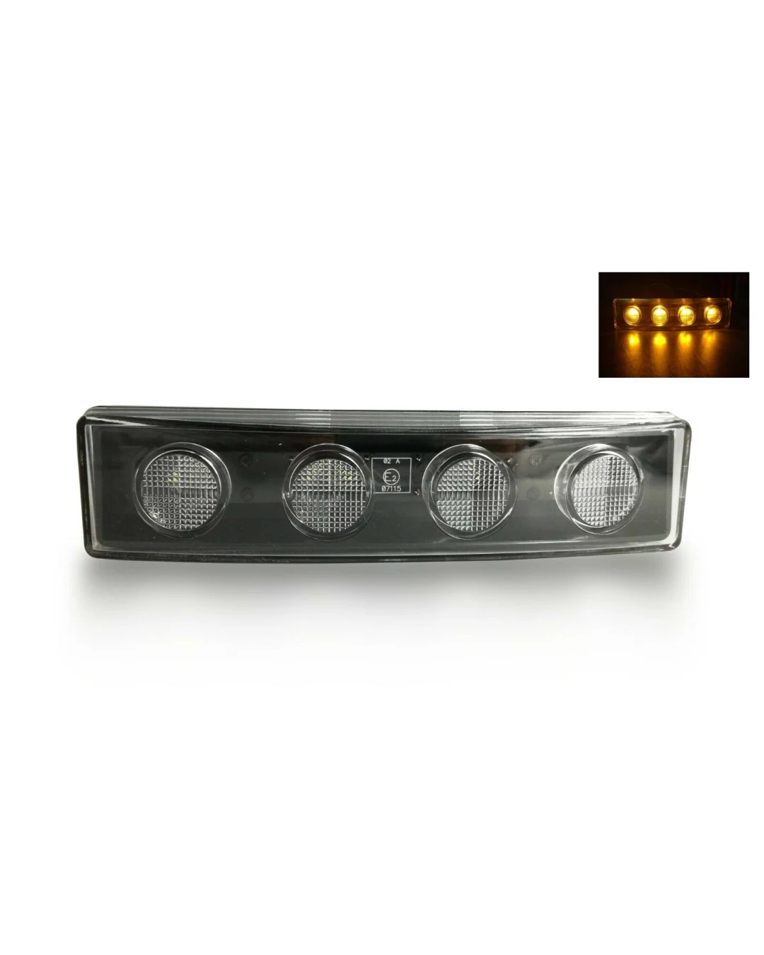 1бр Оранжев LED преден габарит маркер за Скания Scania- 180mm x 40 mm с букса