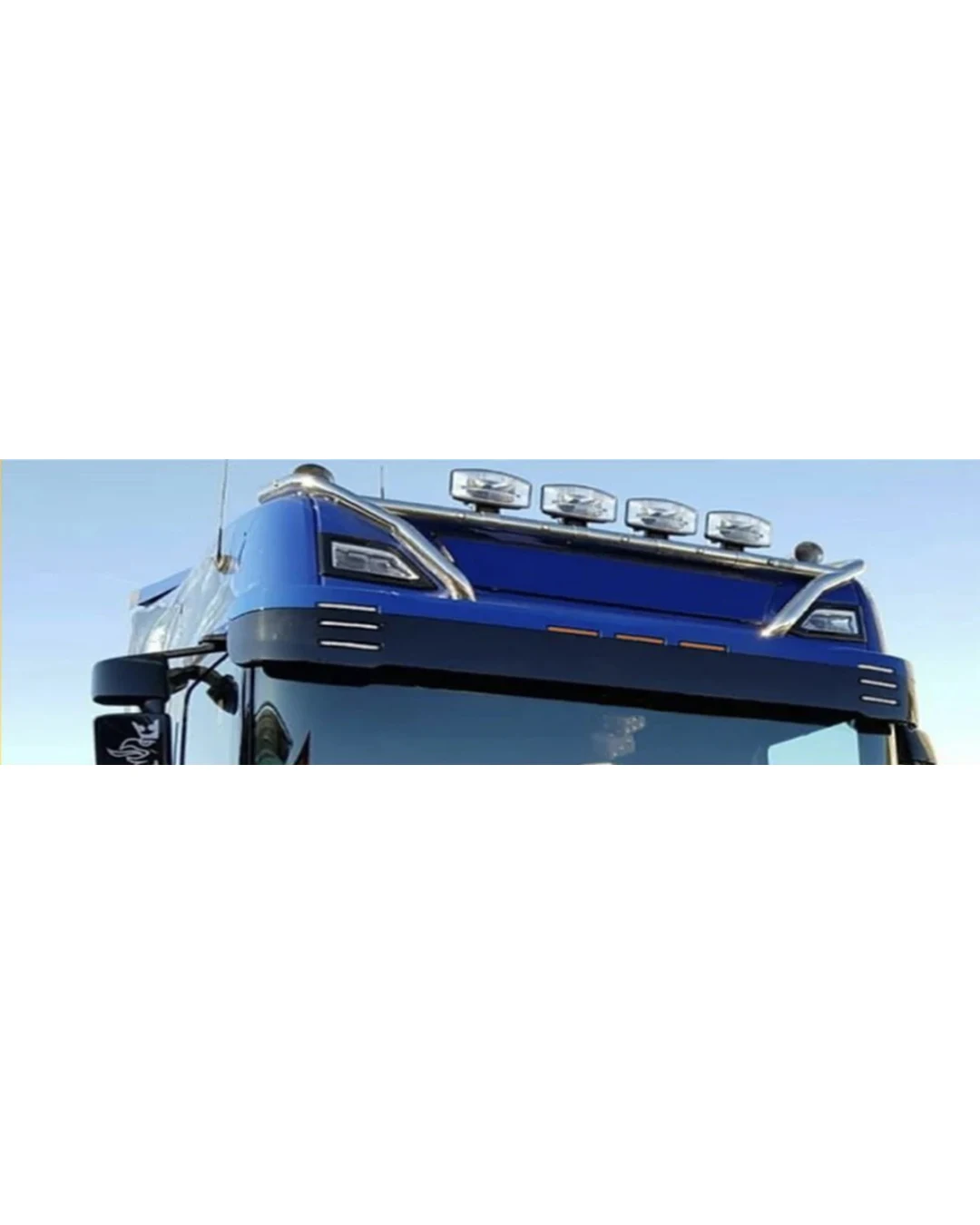 1бр преден габарит маркер LED светлини за сенник 24V за Скания Scania R S G 2016+ с букса оранжева светлина
