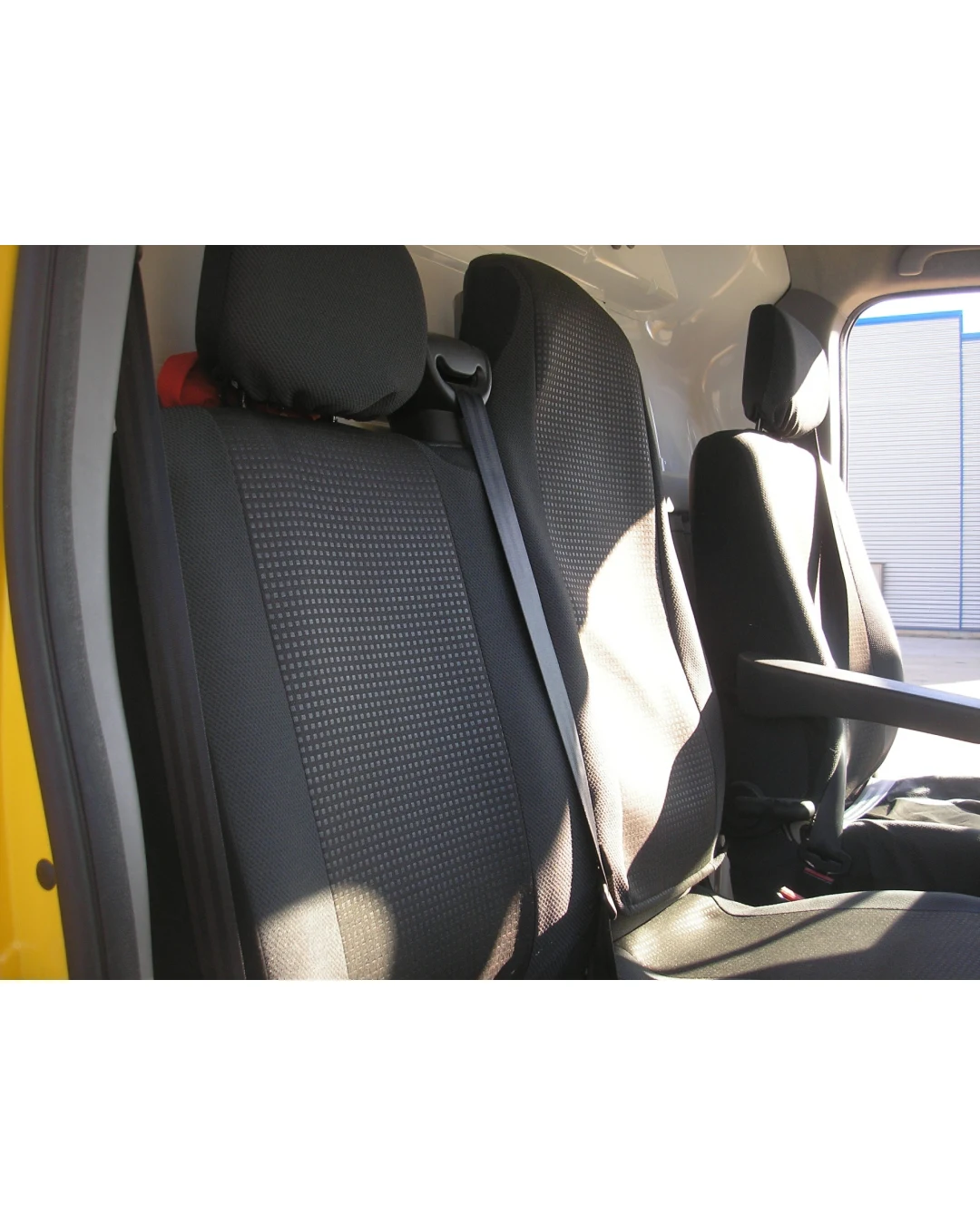 2+1 Комплект Луксозна Черна Тапицерия Калъфи За Предни Седалки за Рено Мастер Renault Master 2009-2016